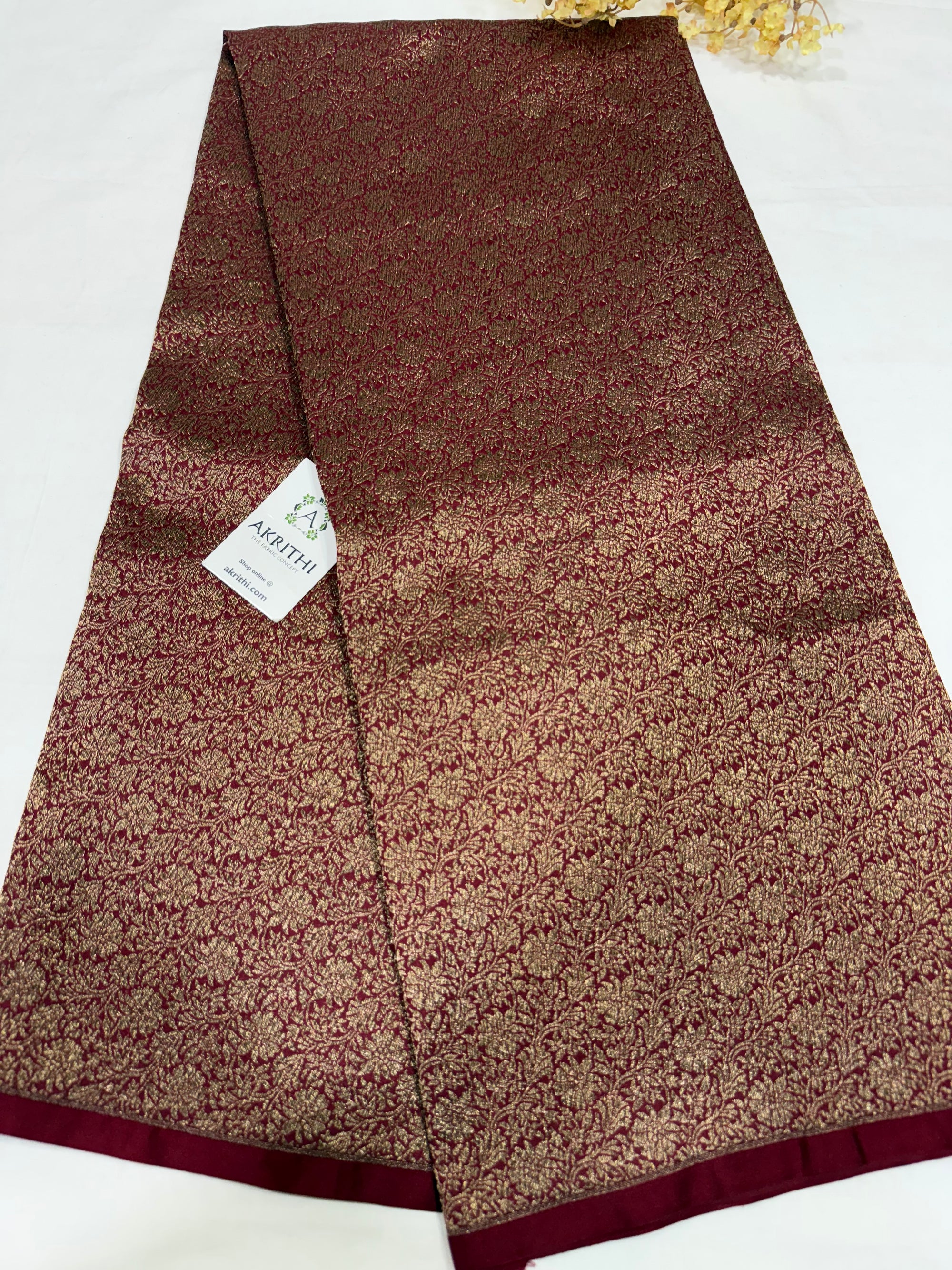 Pure silk Handloom Banarasi brocade fabric