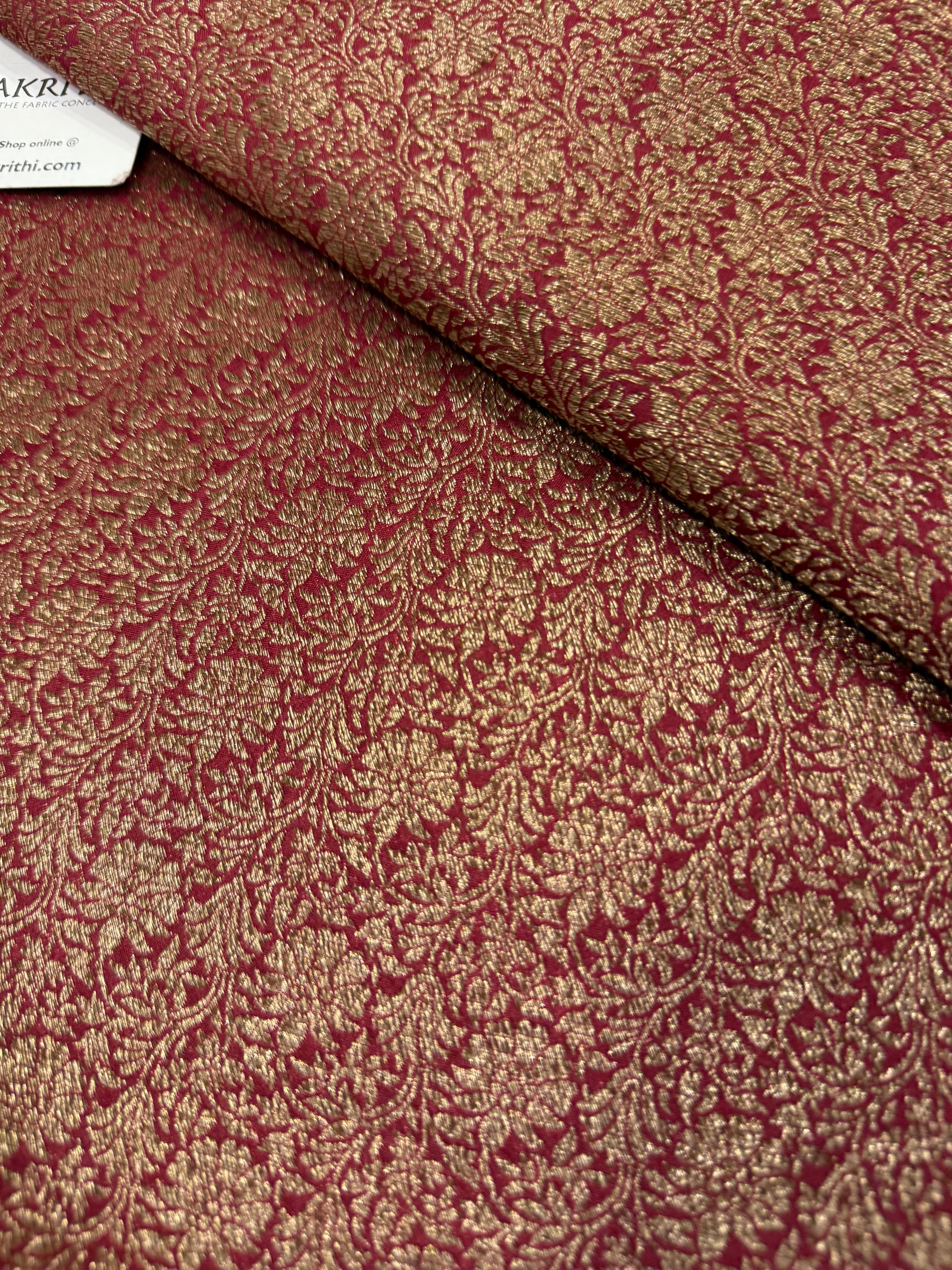 Pure silk Handloom Banarasi brocade fabric