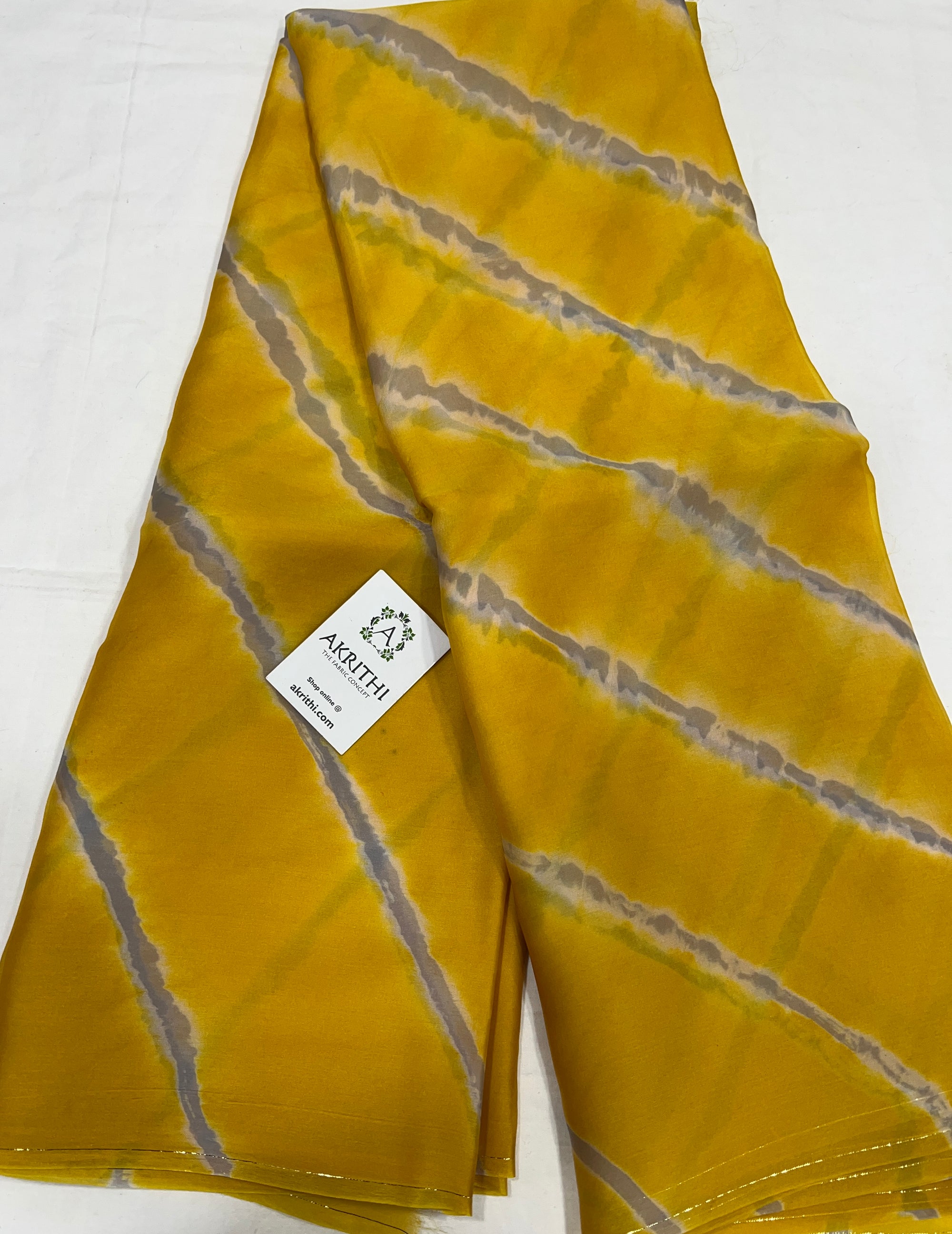 PURE SILK SATIN ORGANZA LEHERIYA SAREE