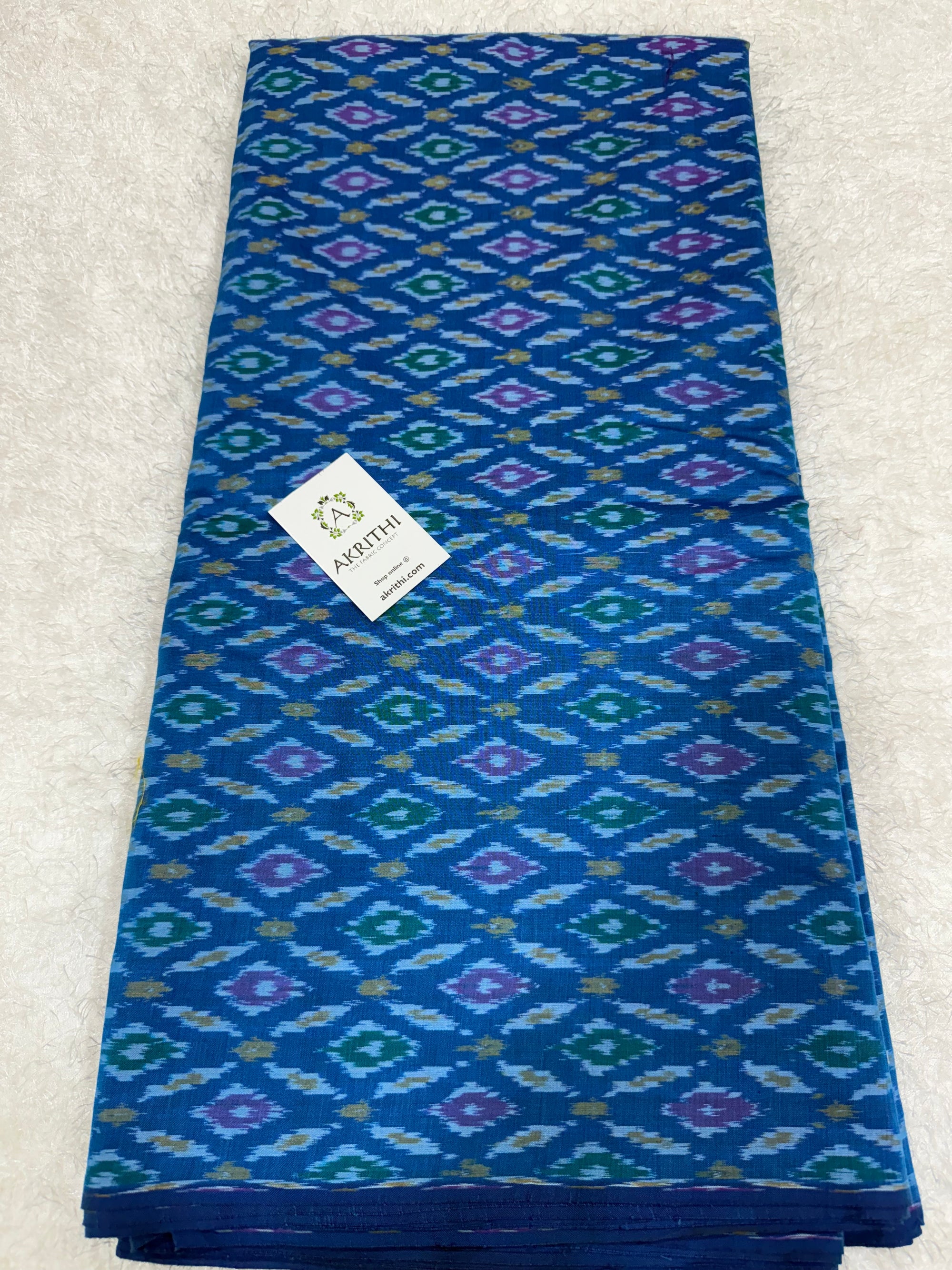 Handwoven Ikat pure silk with mercerised cotton