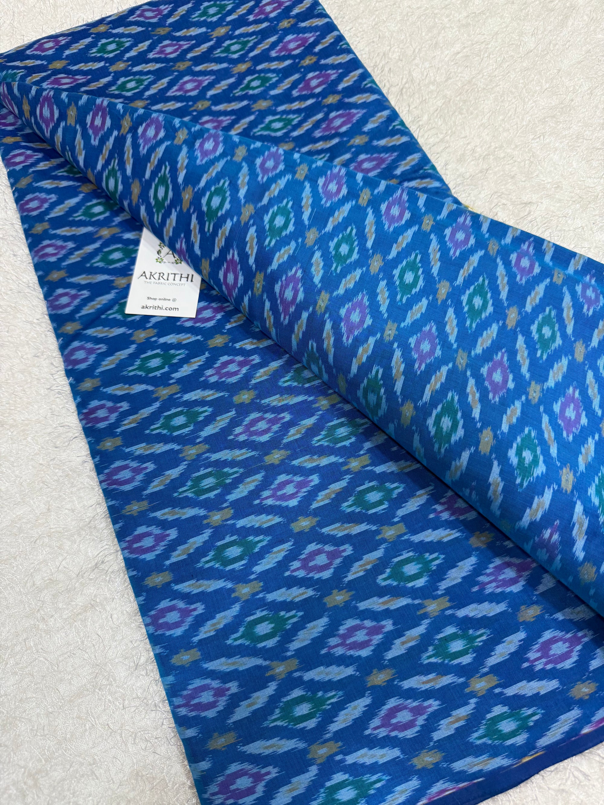 Handwoven Ikat pure silk with mercerised cotton