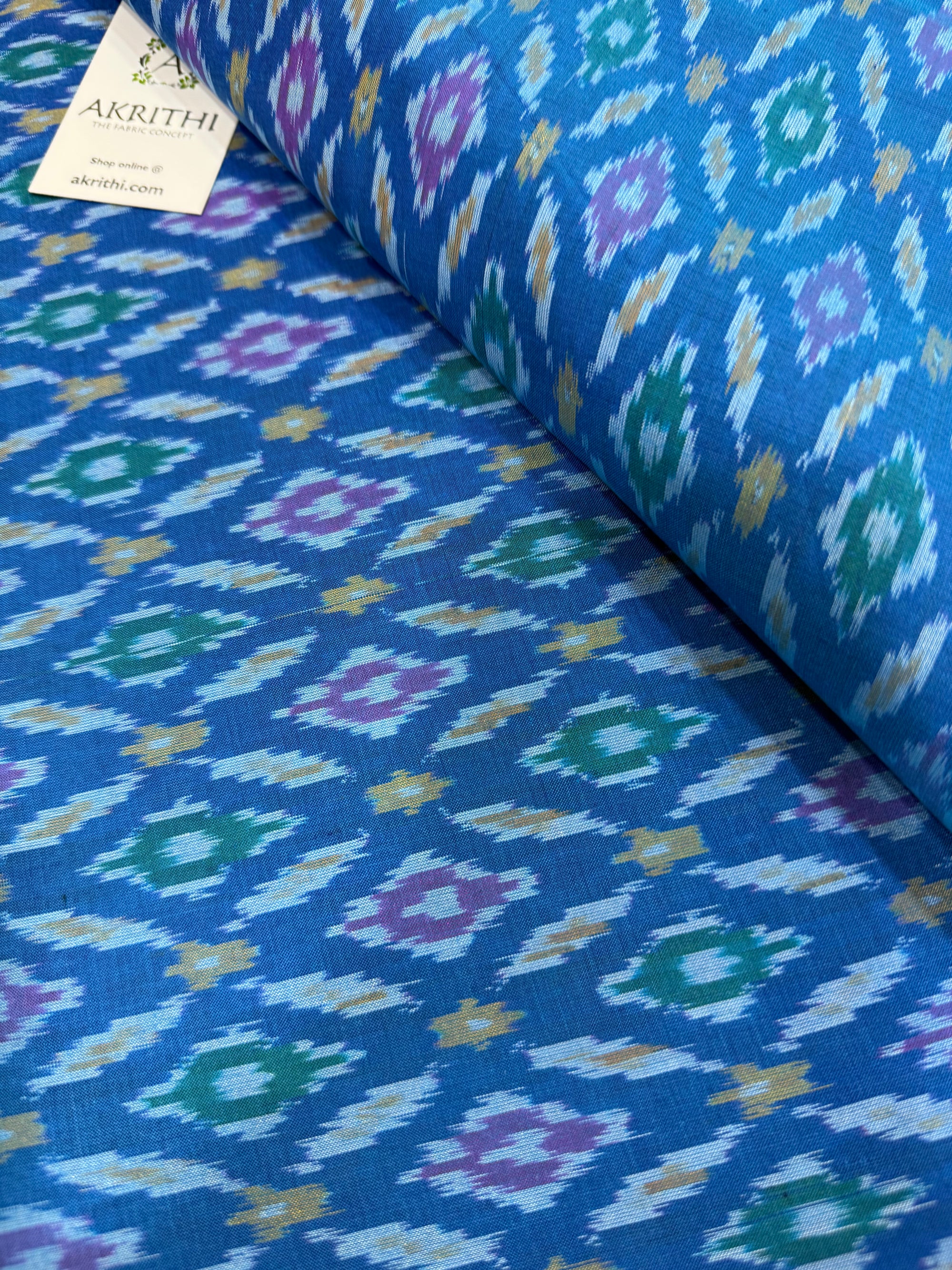 Handwoven Ikat pure silk with mercerised cotton