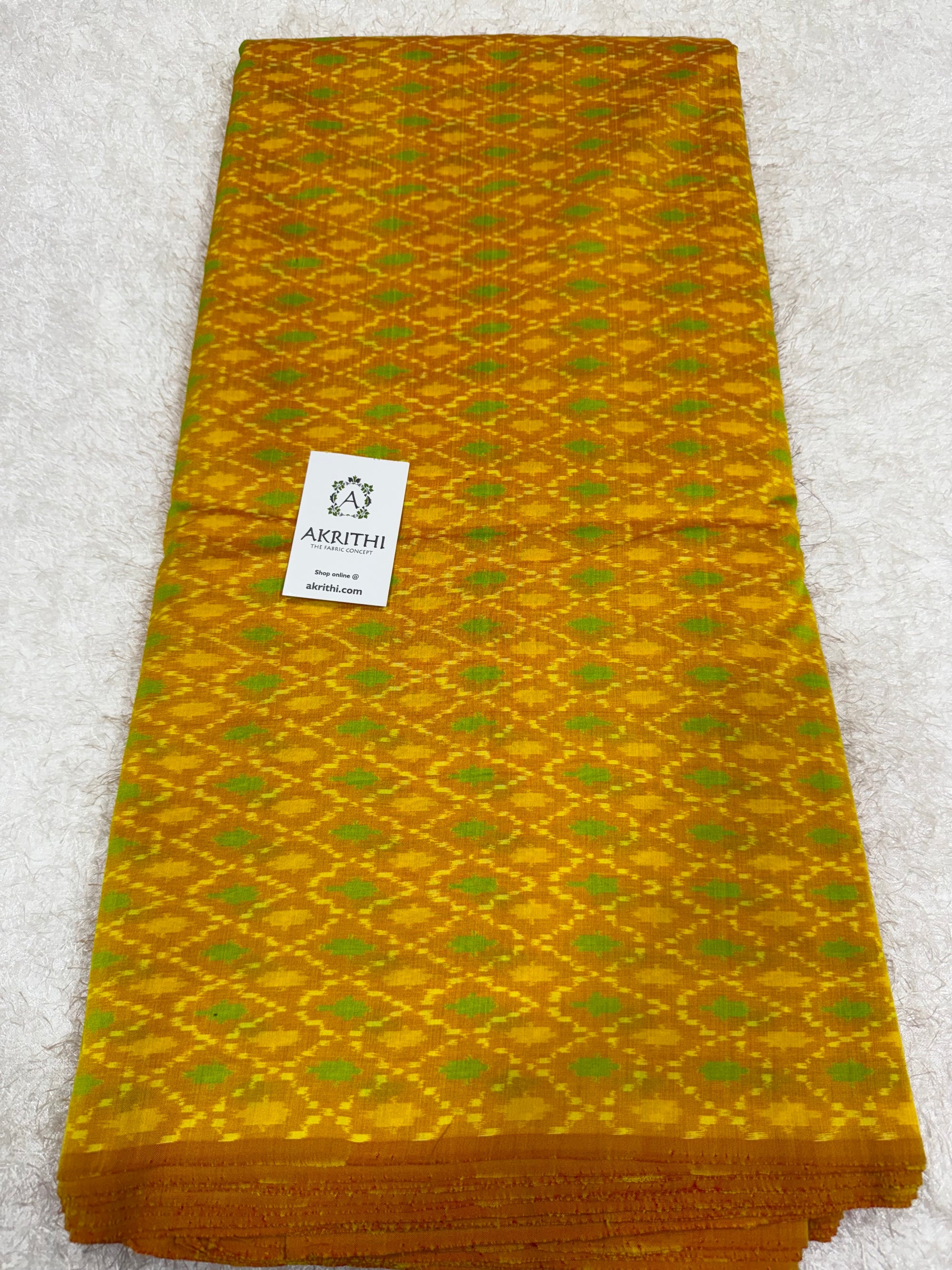 Handwoven Ikat pure silk with mercerised cotton