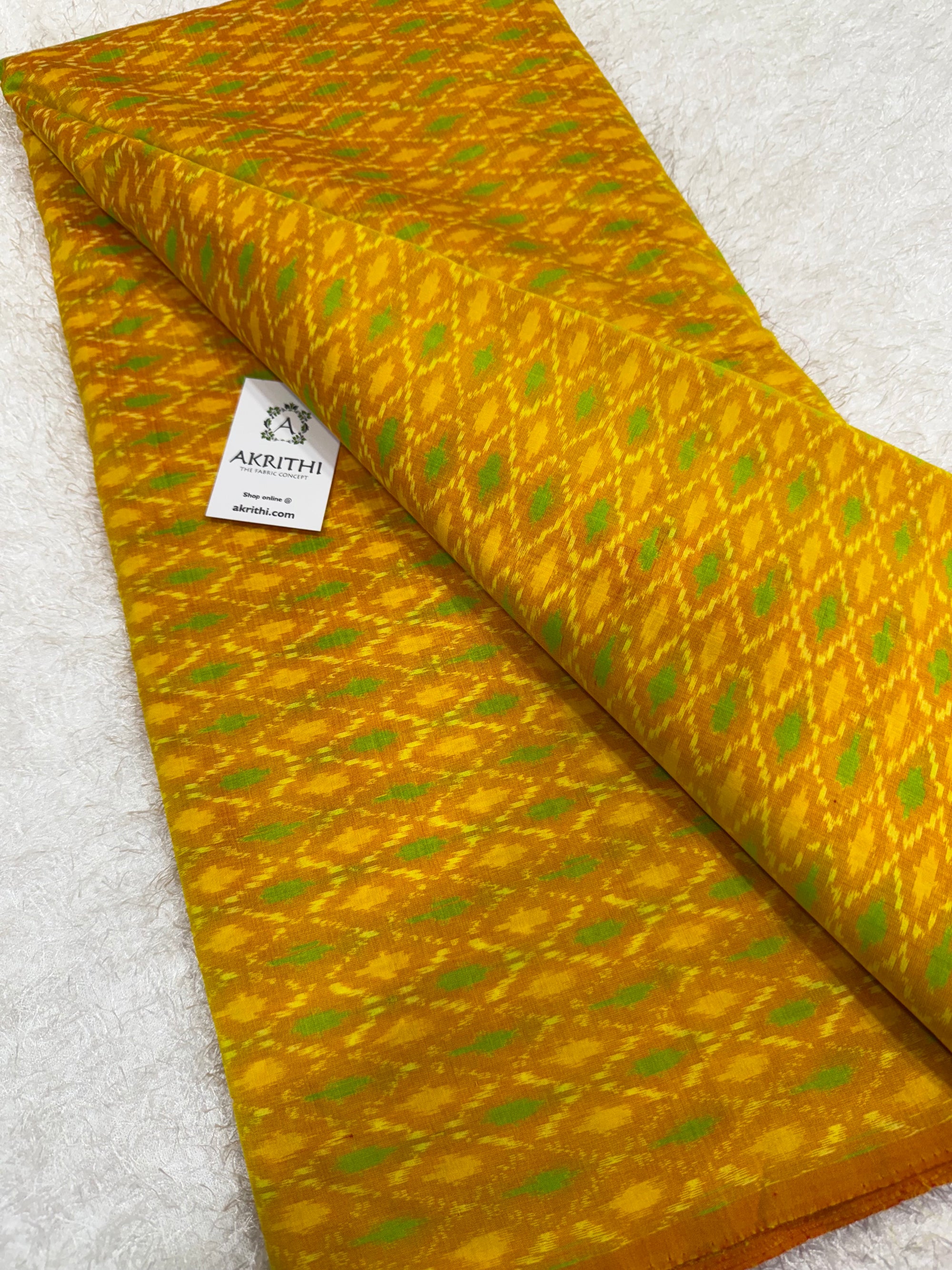 Handwoven Ikat pure silk with mercerised cotton