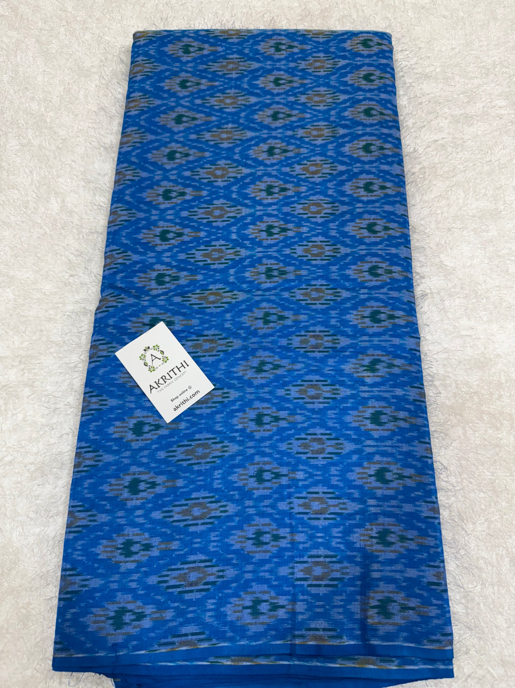 Handwoven Ikat pure silk with mercerised cotton