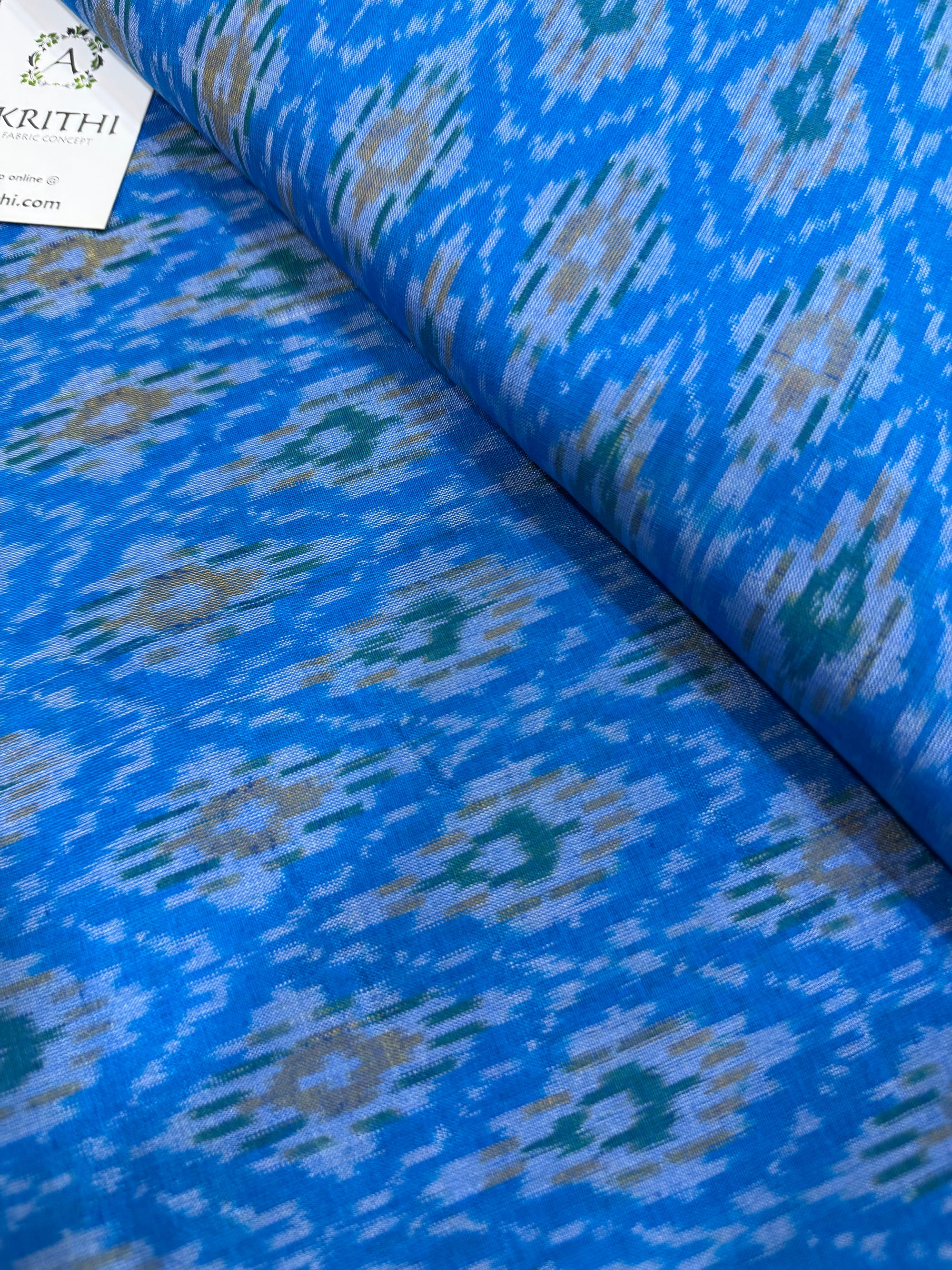 Handwoven Ikat pure silk with mercerised cotton