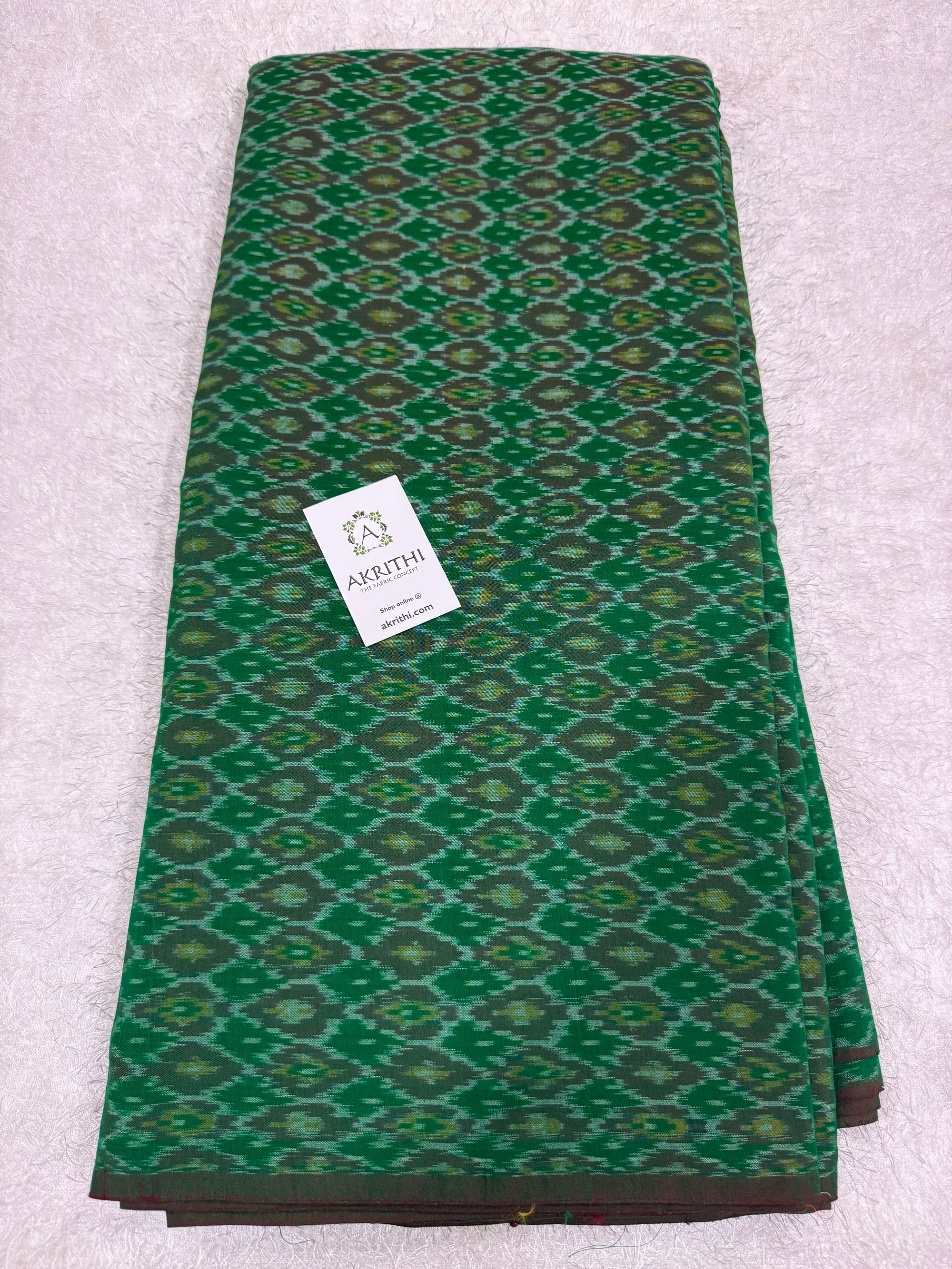 Handwoven Ikat pure silk with mercerised cotton fabric