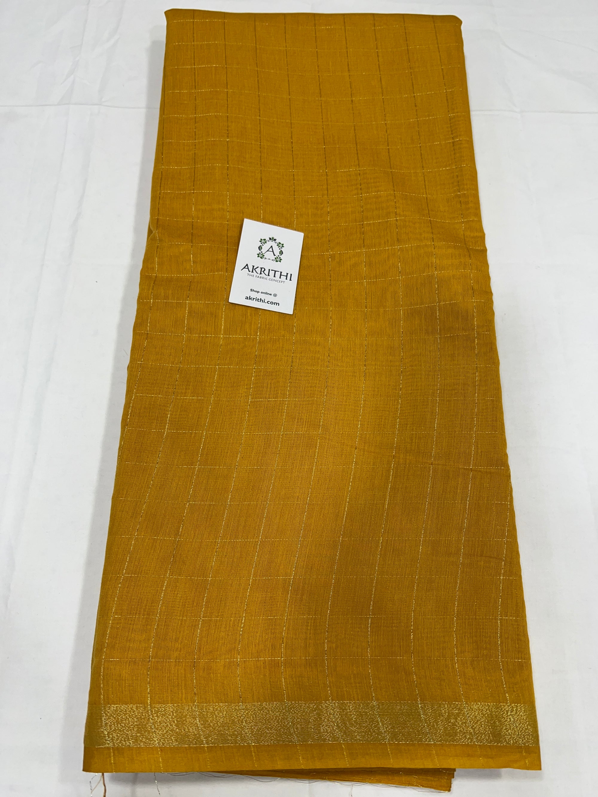 Silk cotton checks fabric