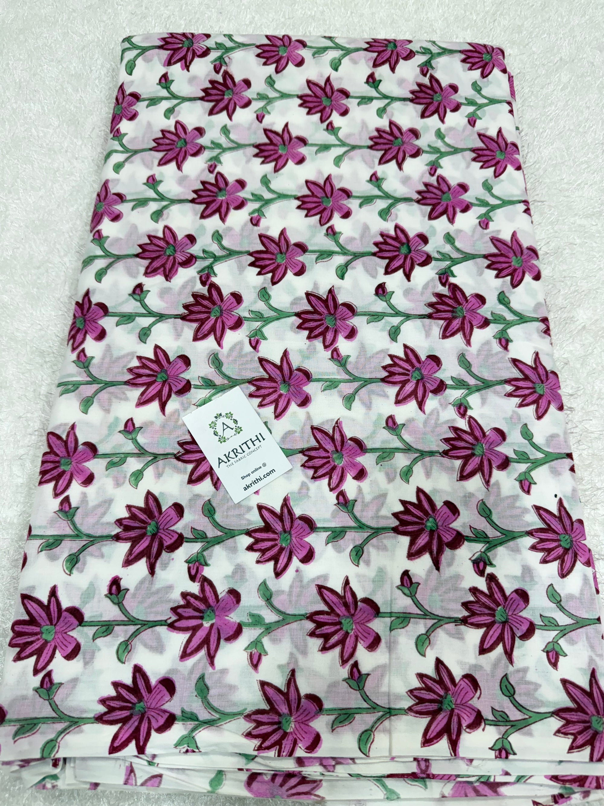 Hand block pure Mul cotton fabric