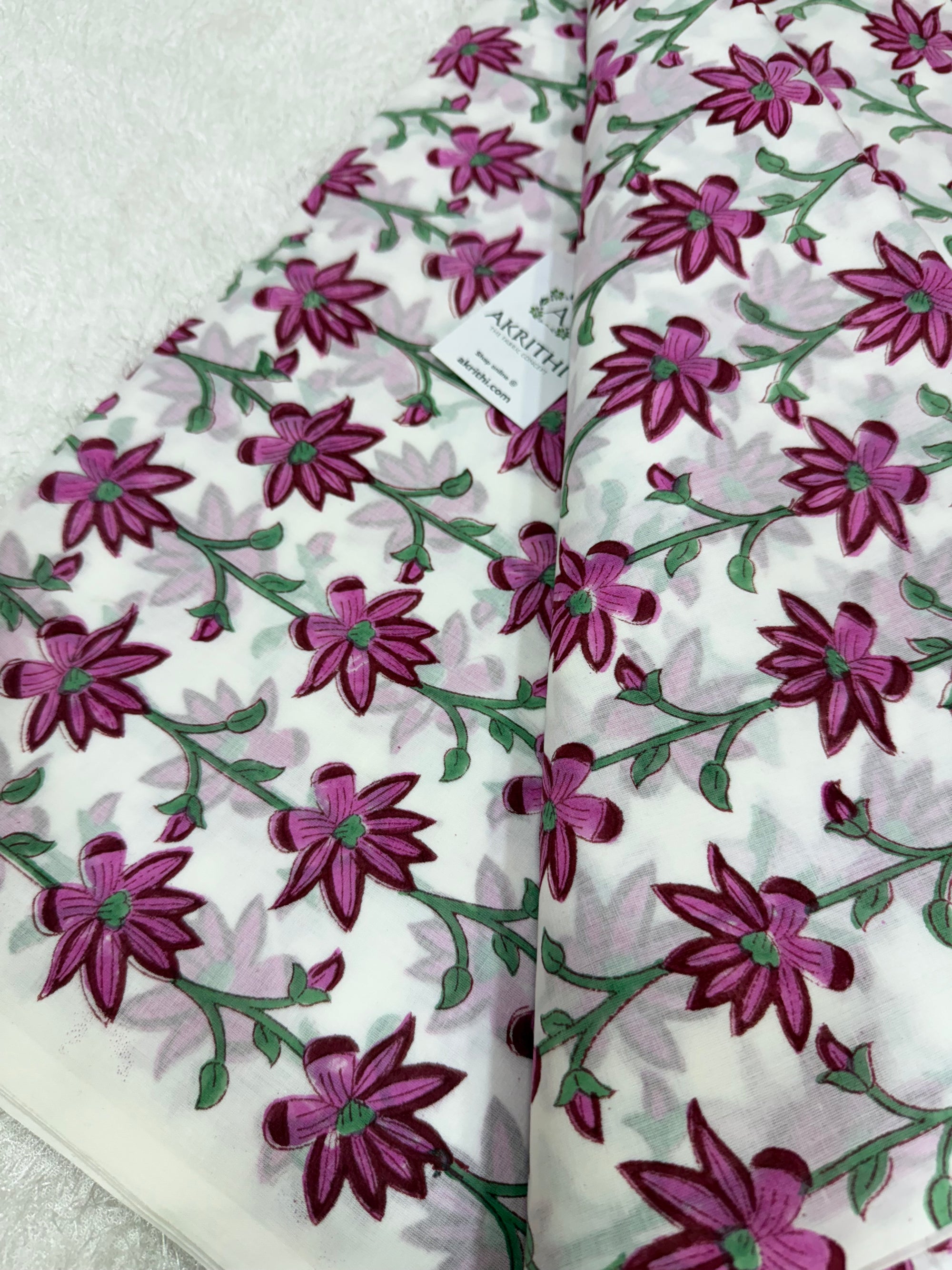 Hand block pure Mul cotton fabric