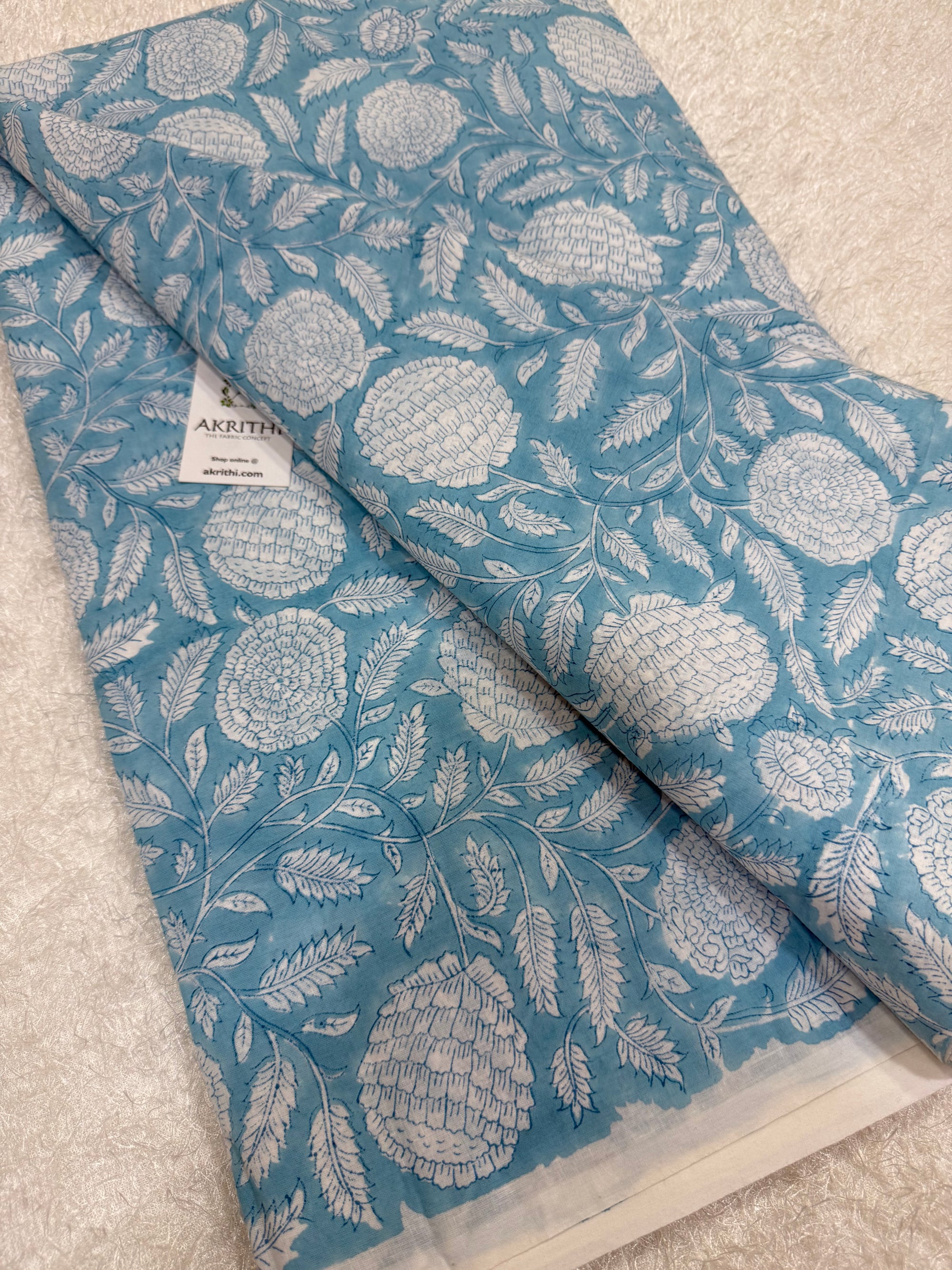 Hand block pure Mul cotton fabric