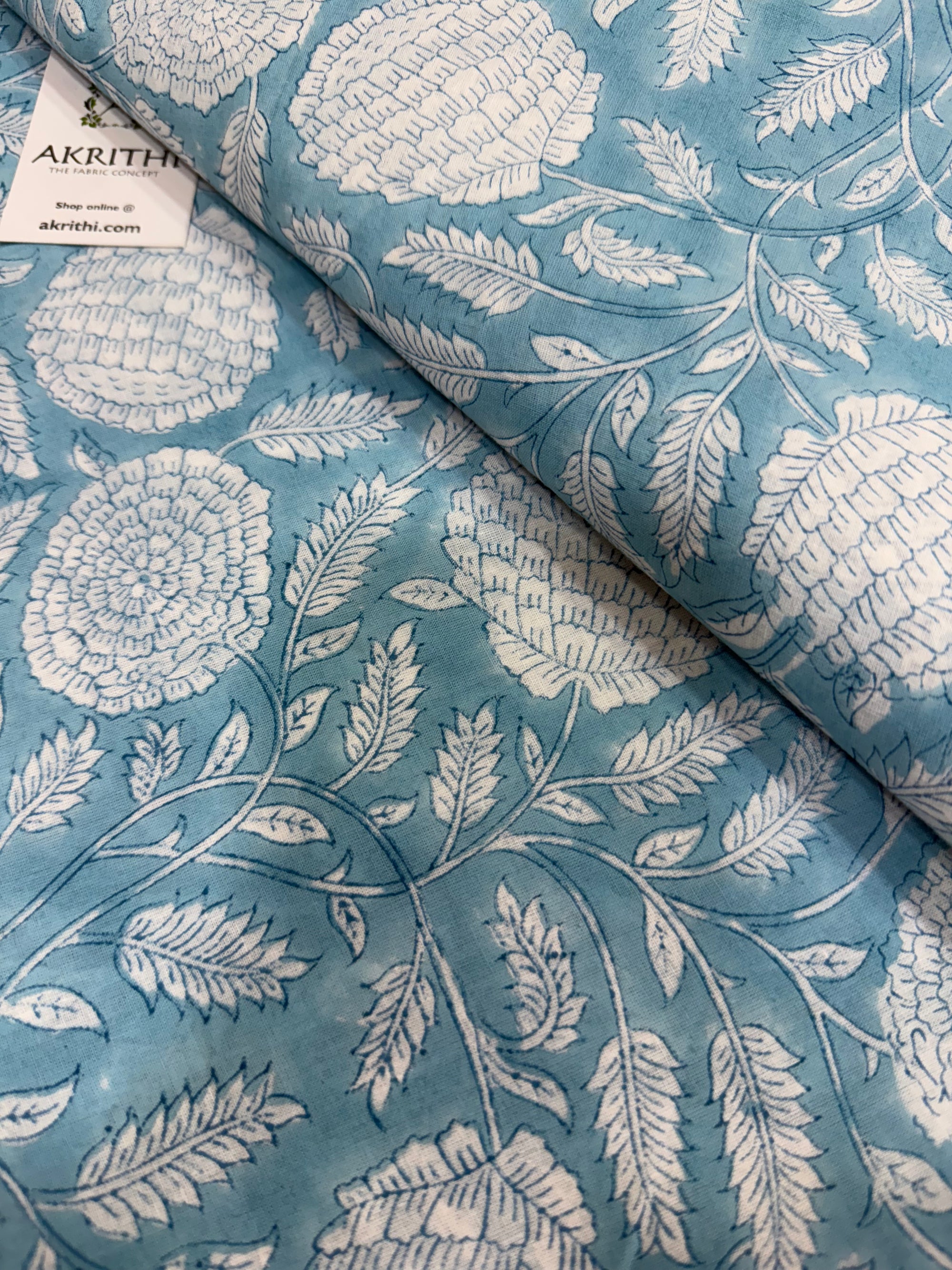 Hand block pure Mul cotton fabric