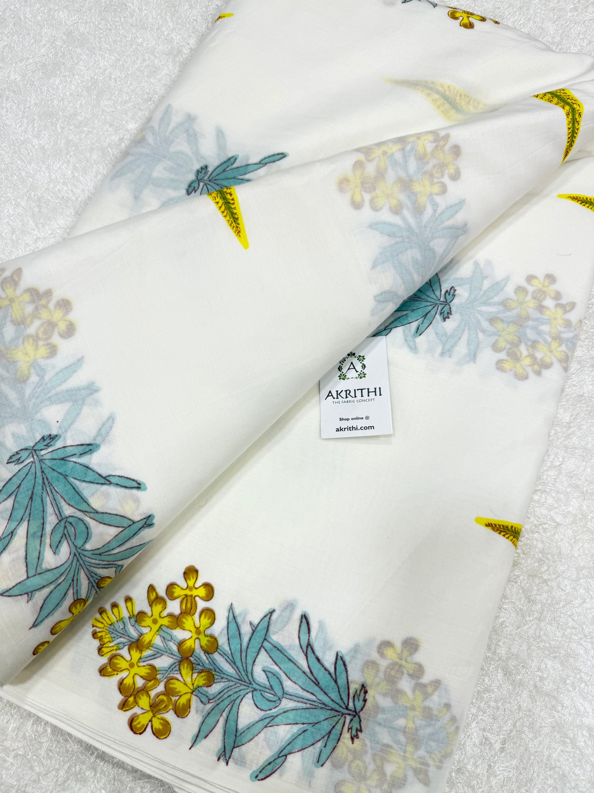 Hand block pure Mul cotton fabric