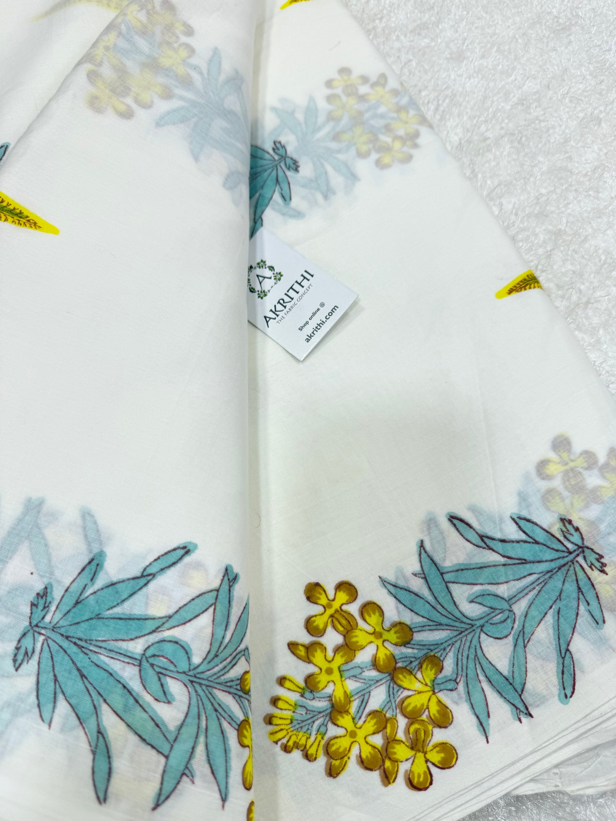 Hand block pure Mul cotton fabric