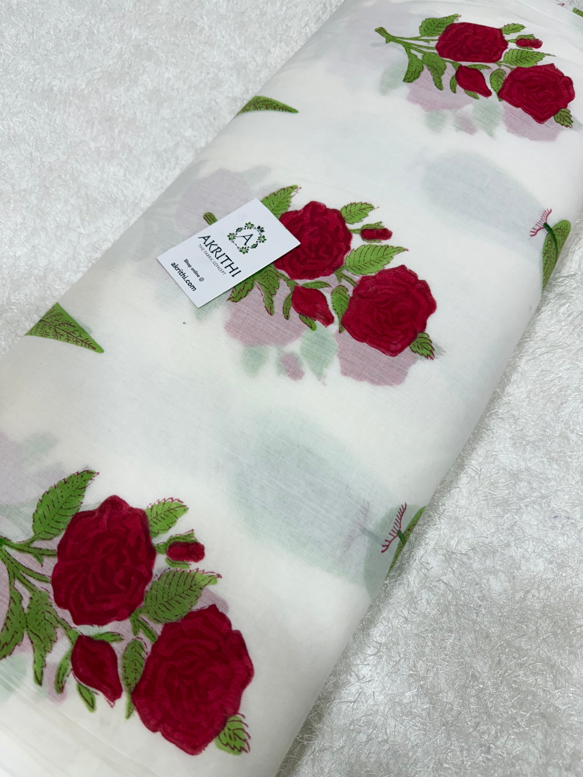 Hand block pure Mul cotton fabric