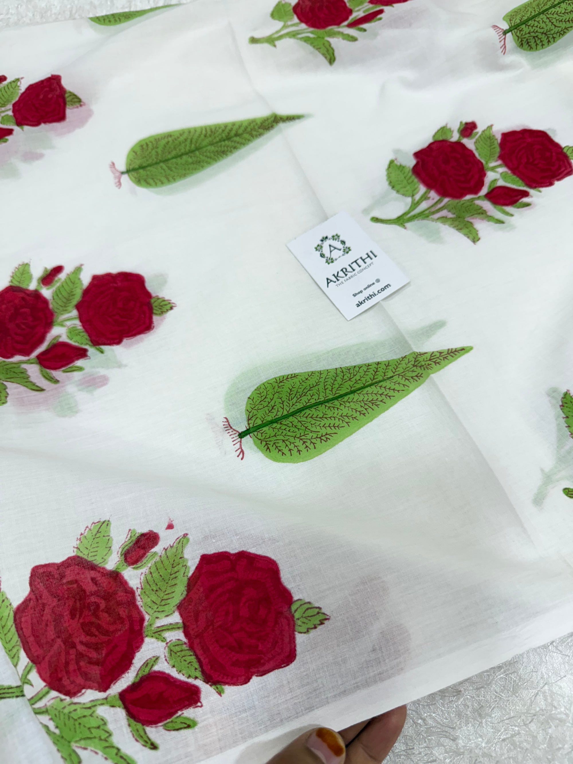 Hand block pure Mul cotton fabric