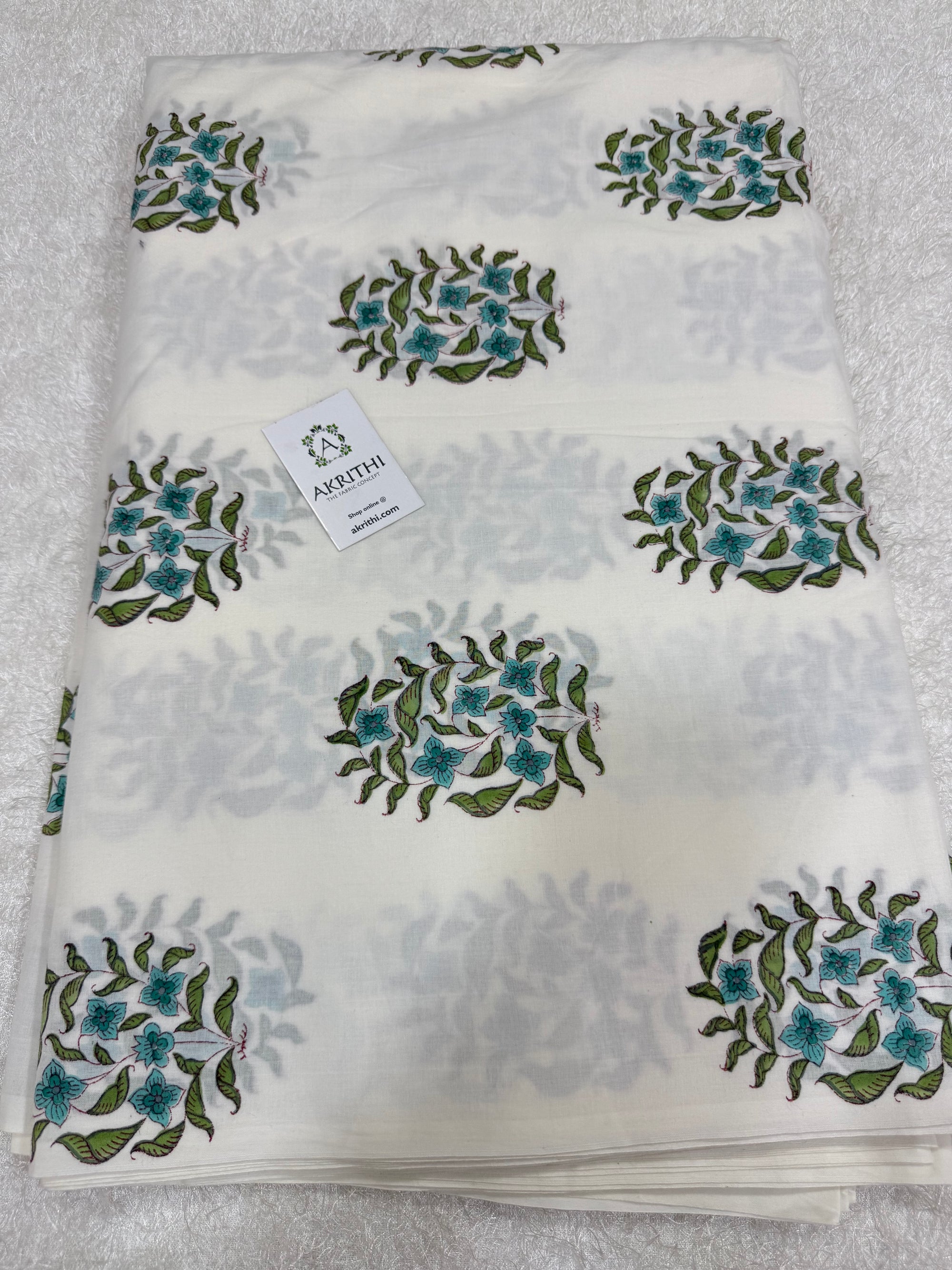 Hand block pure Mul cotton fabric