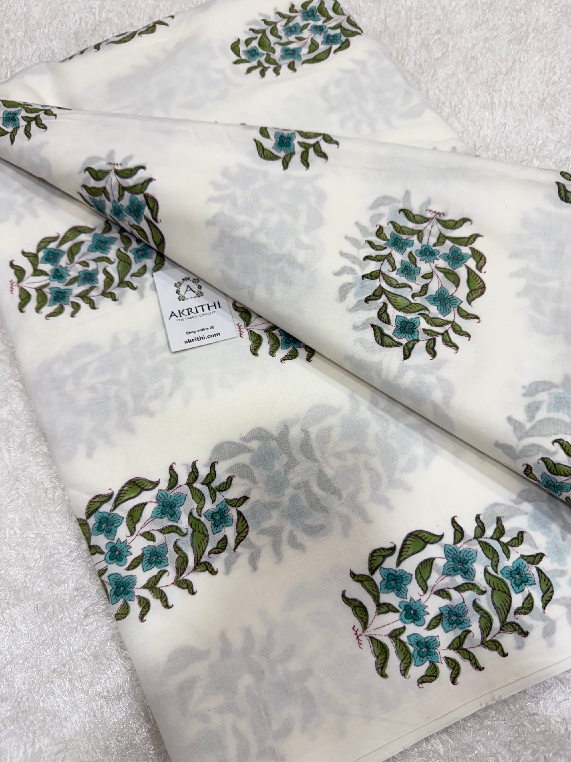 Hand block pure Mul cotton fabric