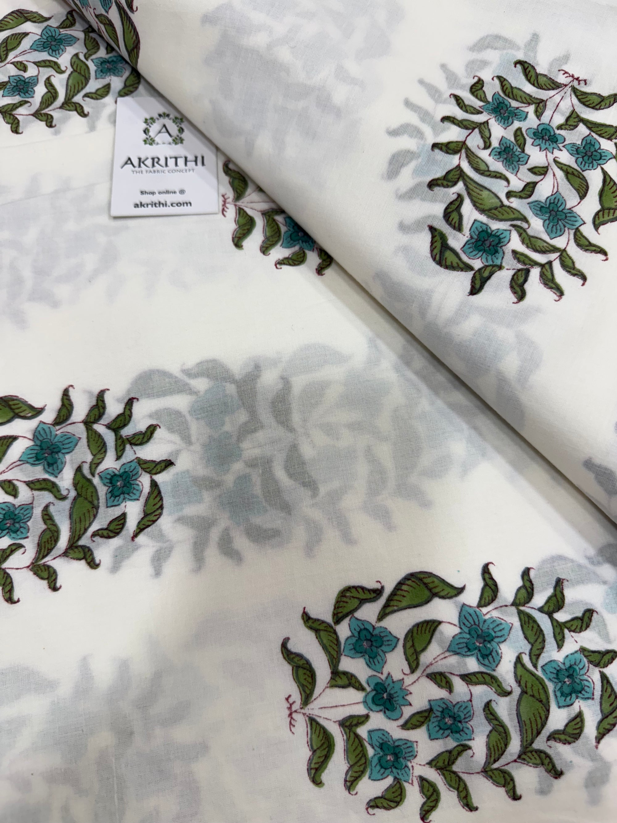 Hand block pure Mul cotton fabric
