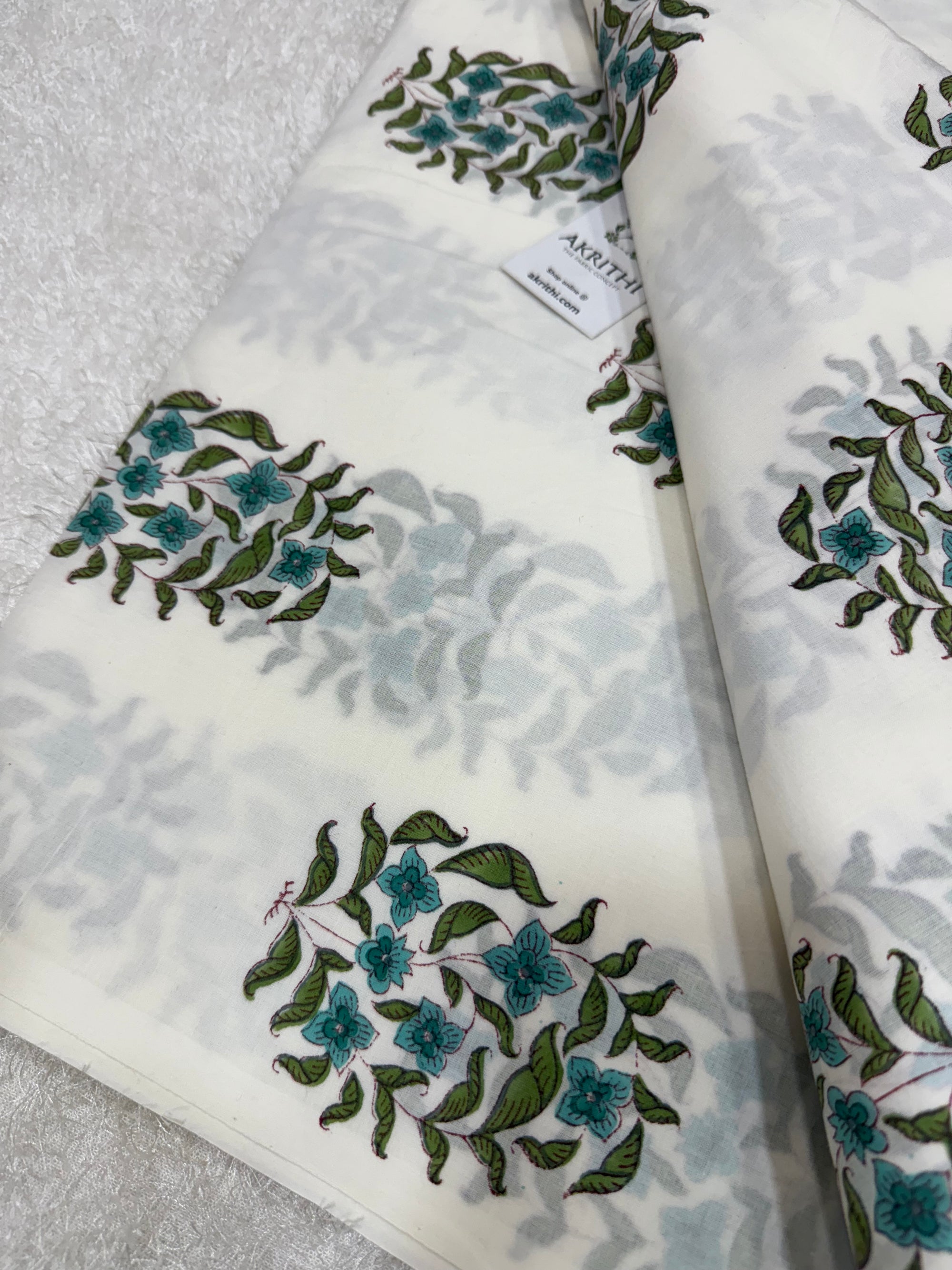 Hand block pure Mul cotton fabric