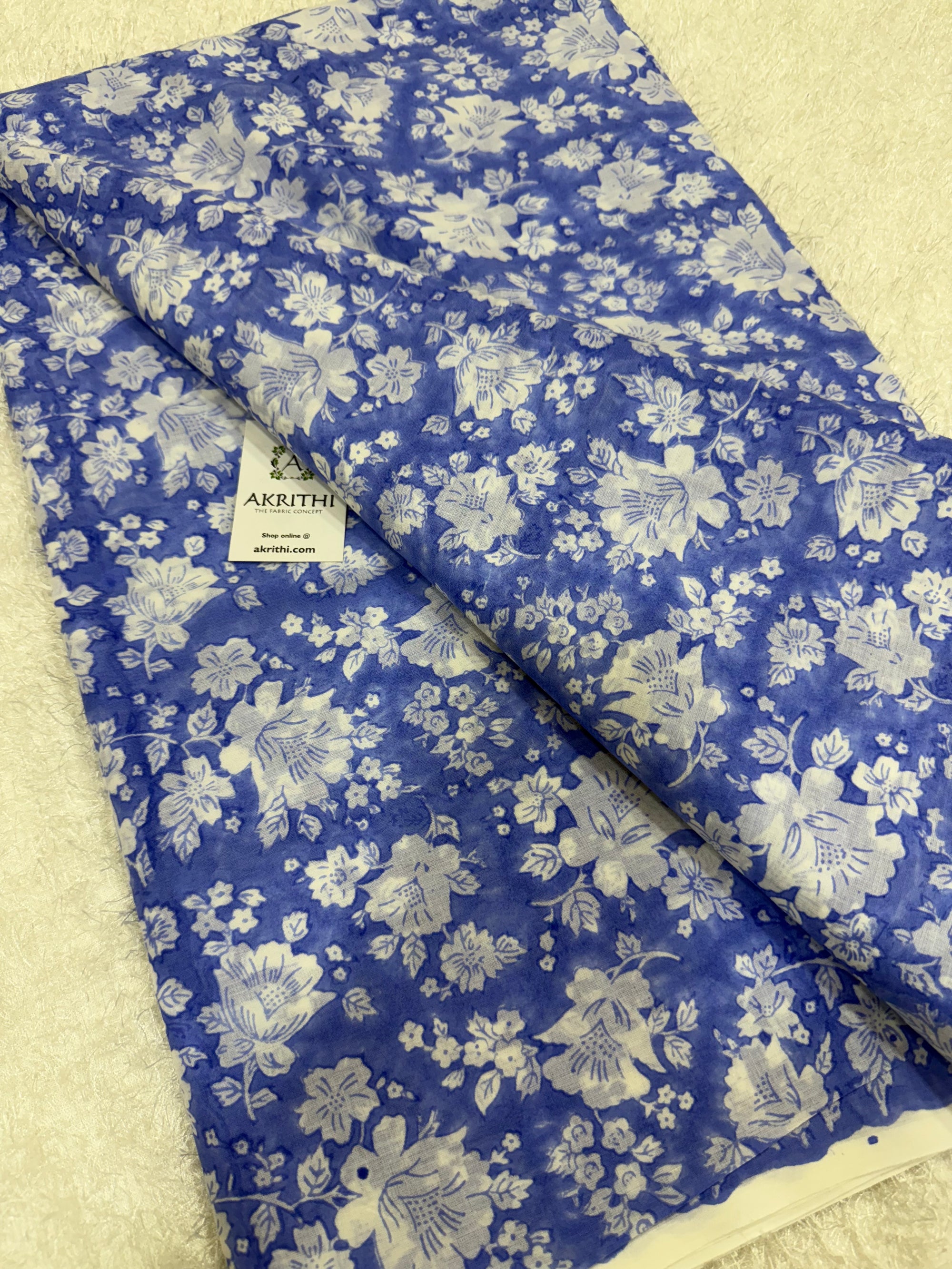 Hand block pure Mul cotton fabric