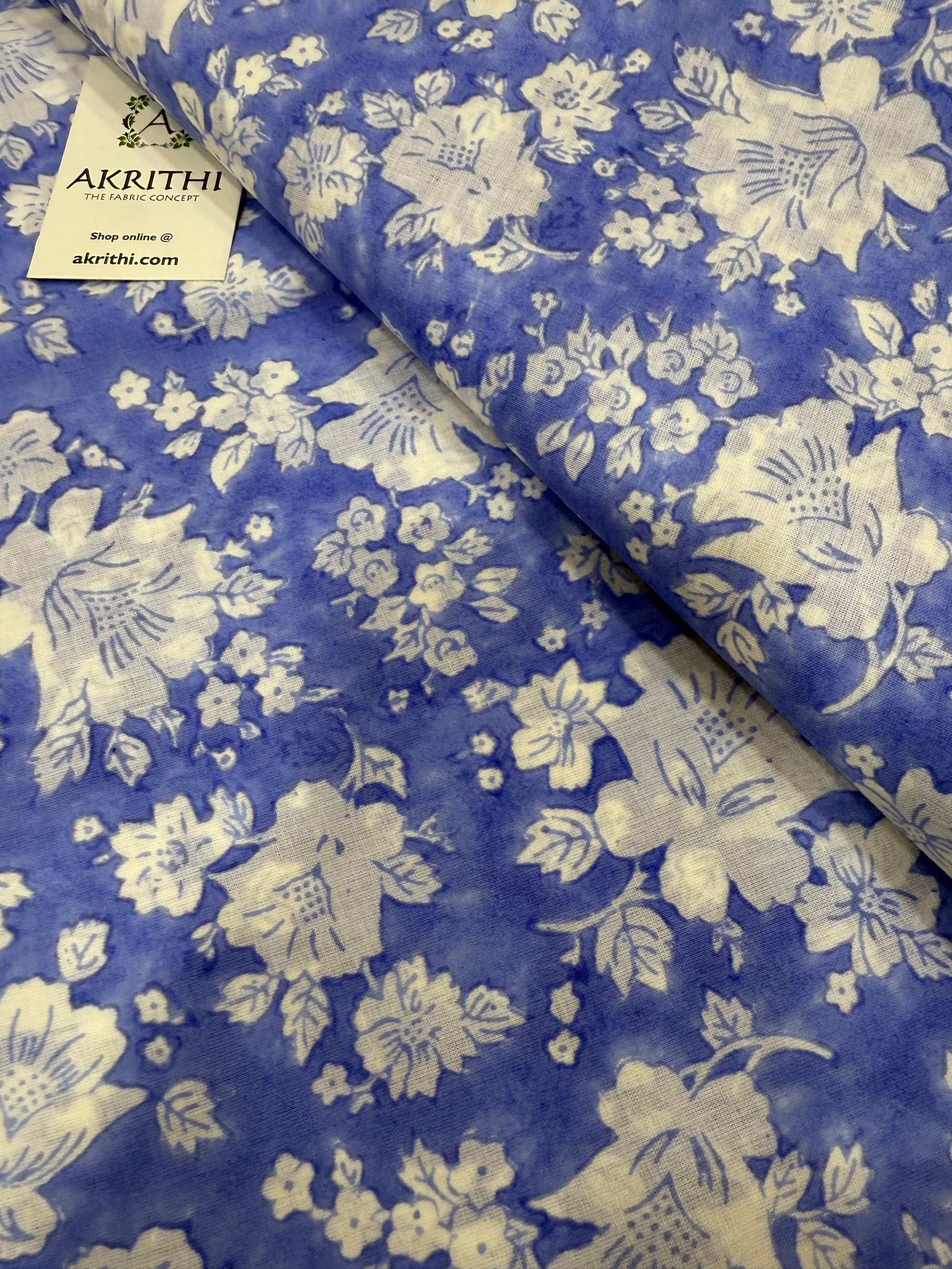 Hand block pure Mul cotton fabric