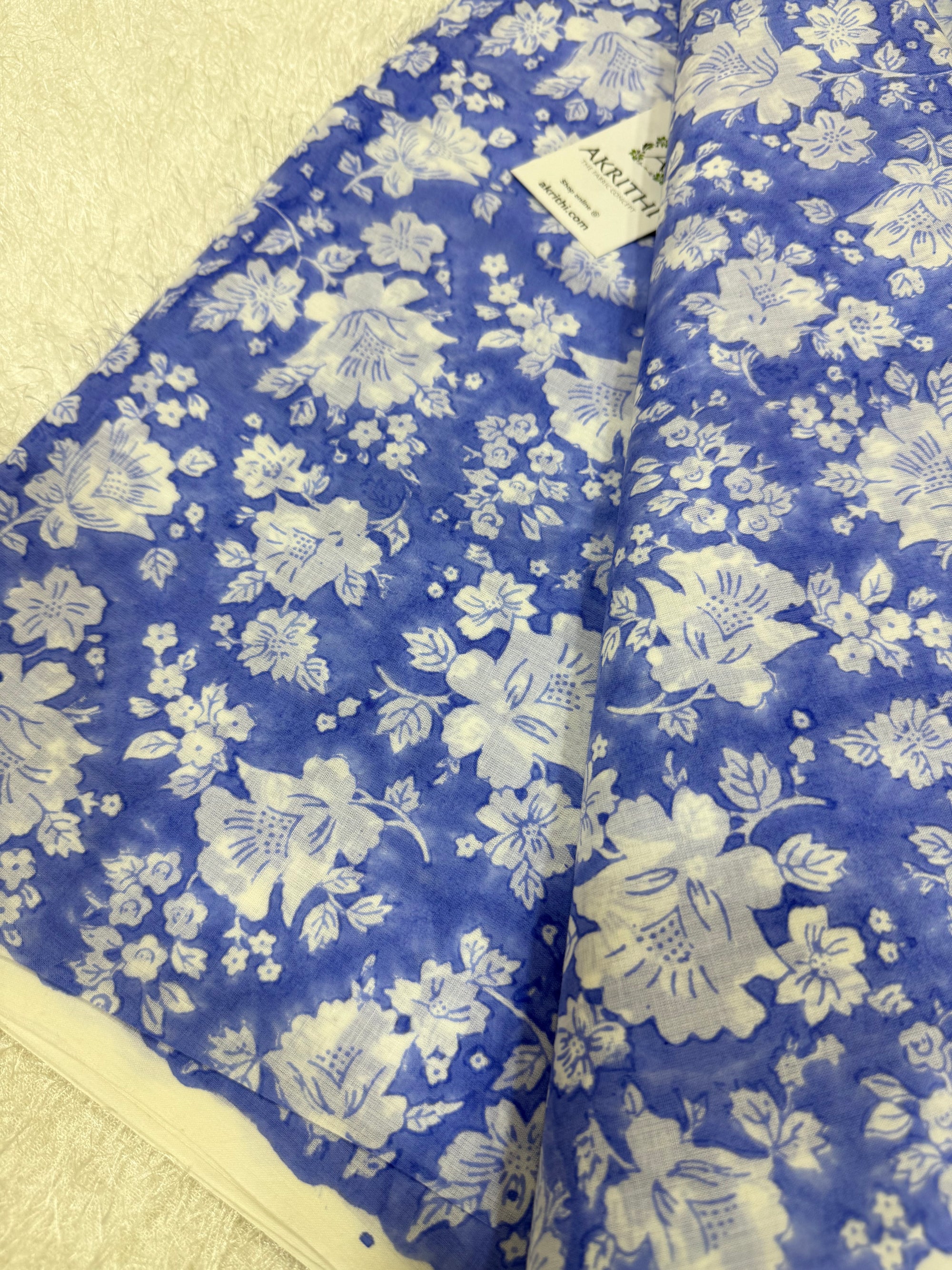Hand block pure Mul cotton fabric