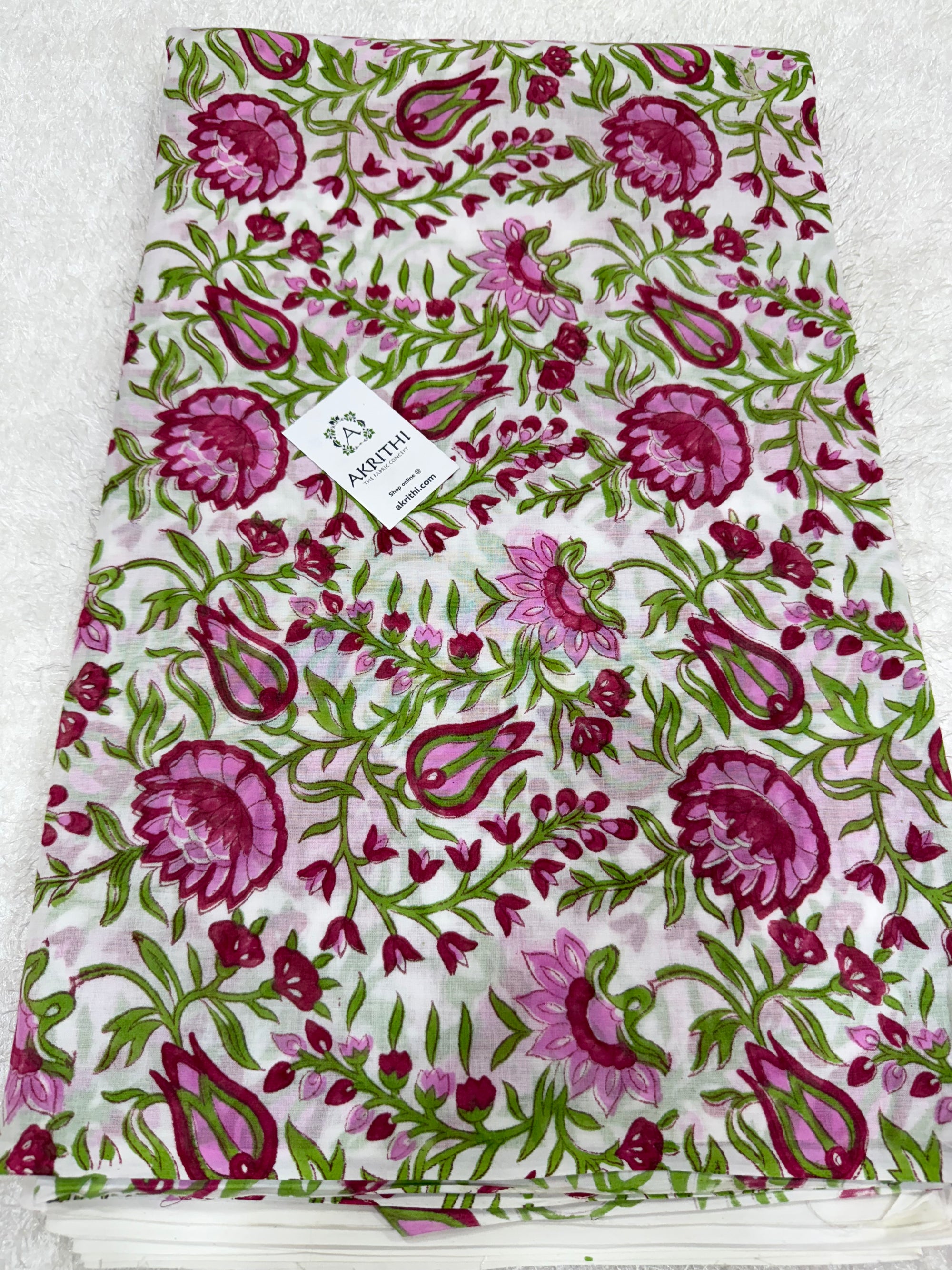 Hand block pure Mul cotton fabric