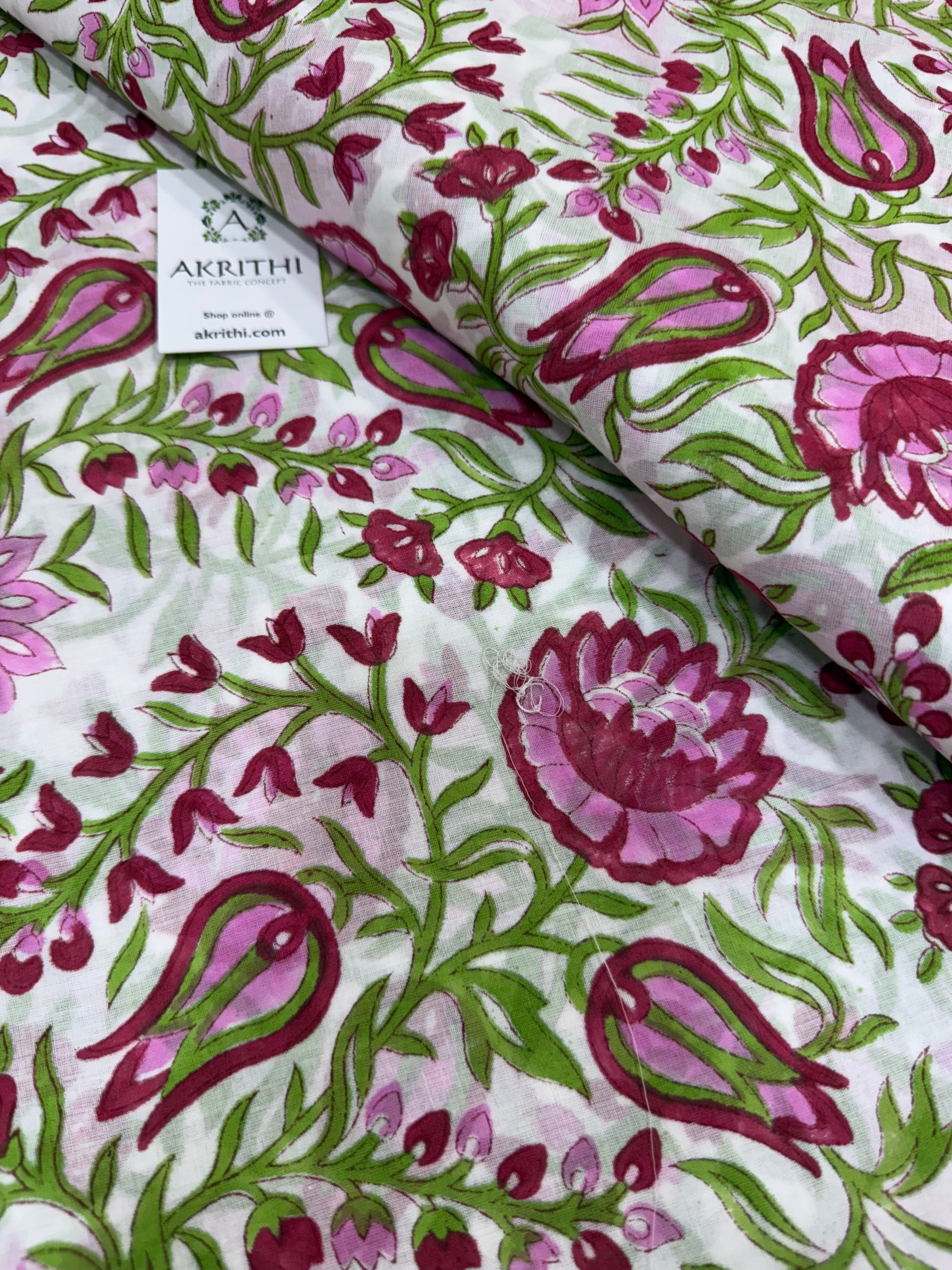 Hand block pure Mul cotton fabric