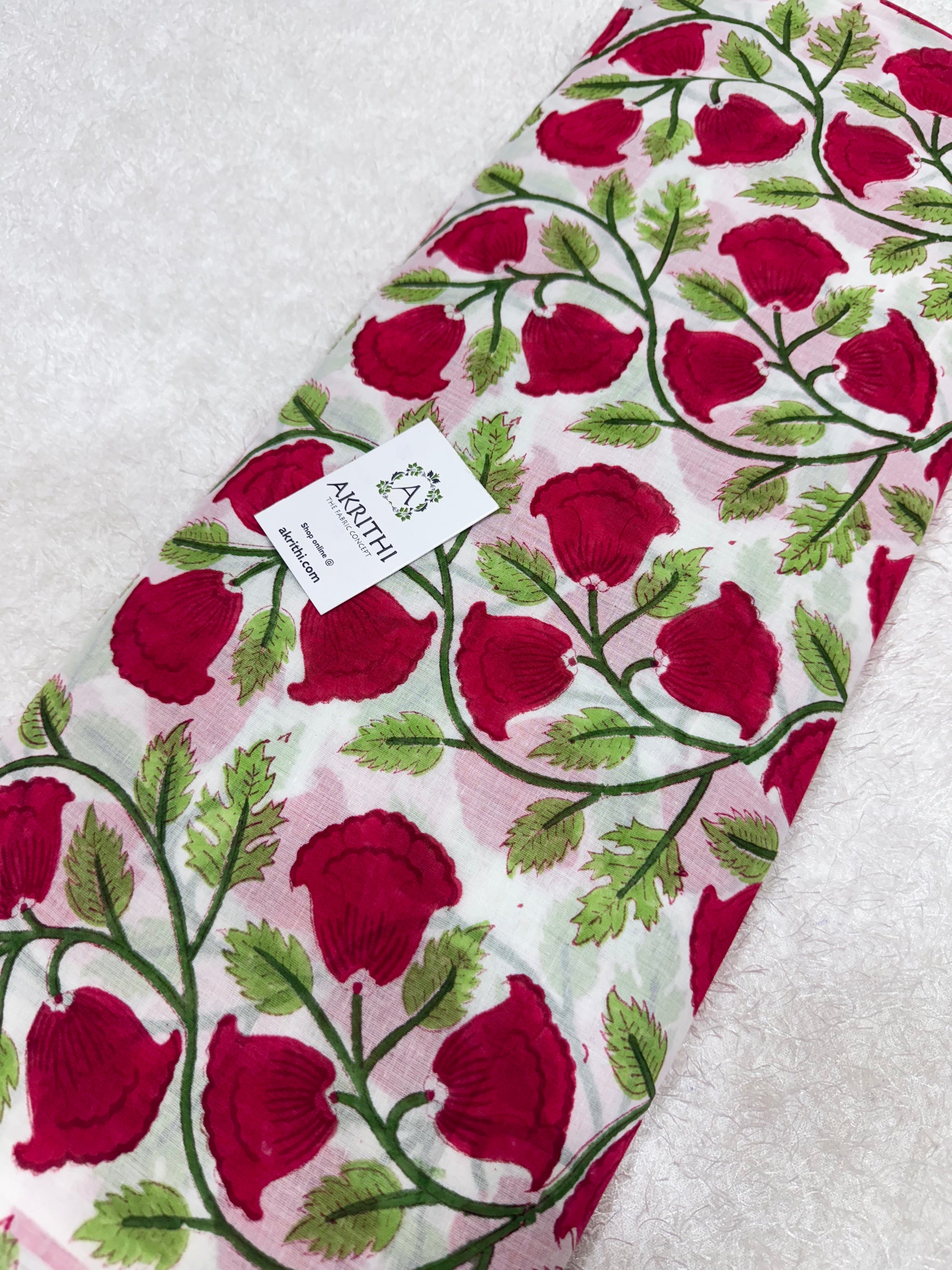 Hand block pure Mul cotton fabric