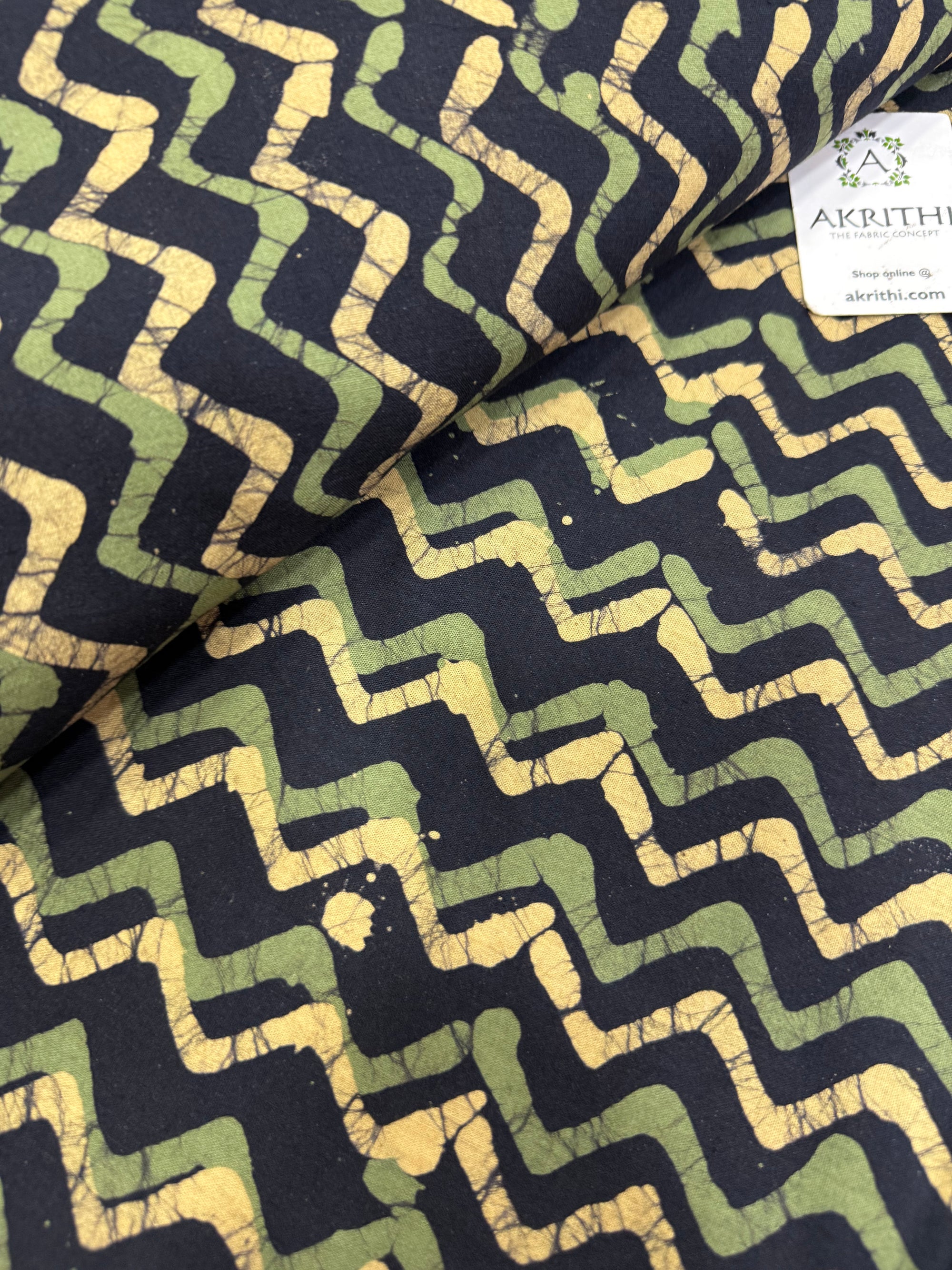 Batik printed pure cotton fabric