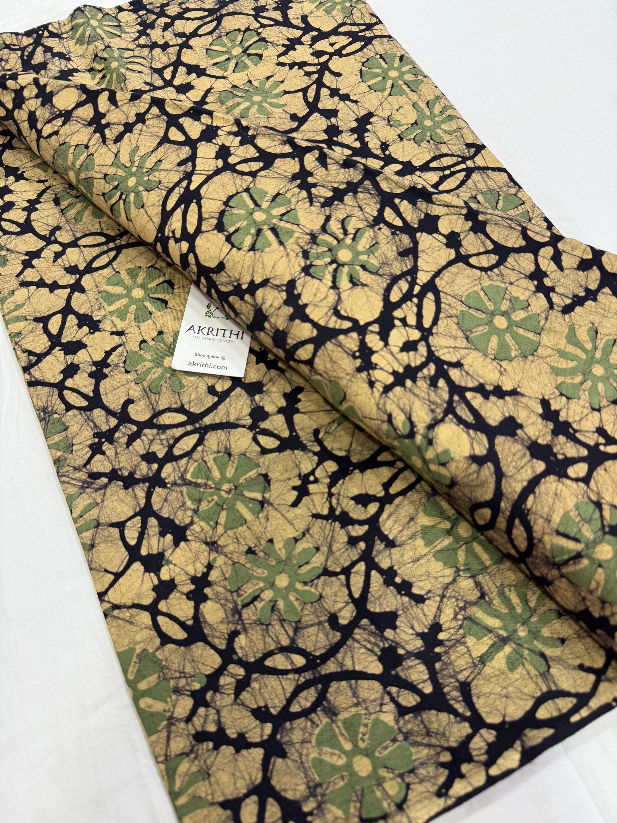 Batik printed pure cotton fabric