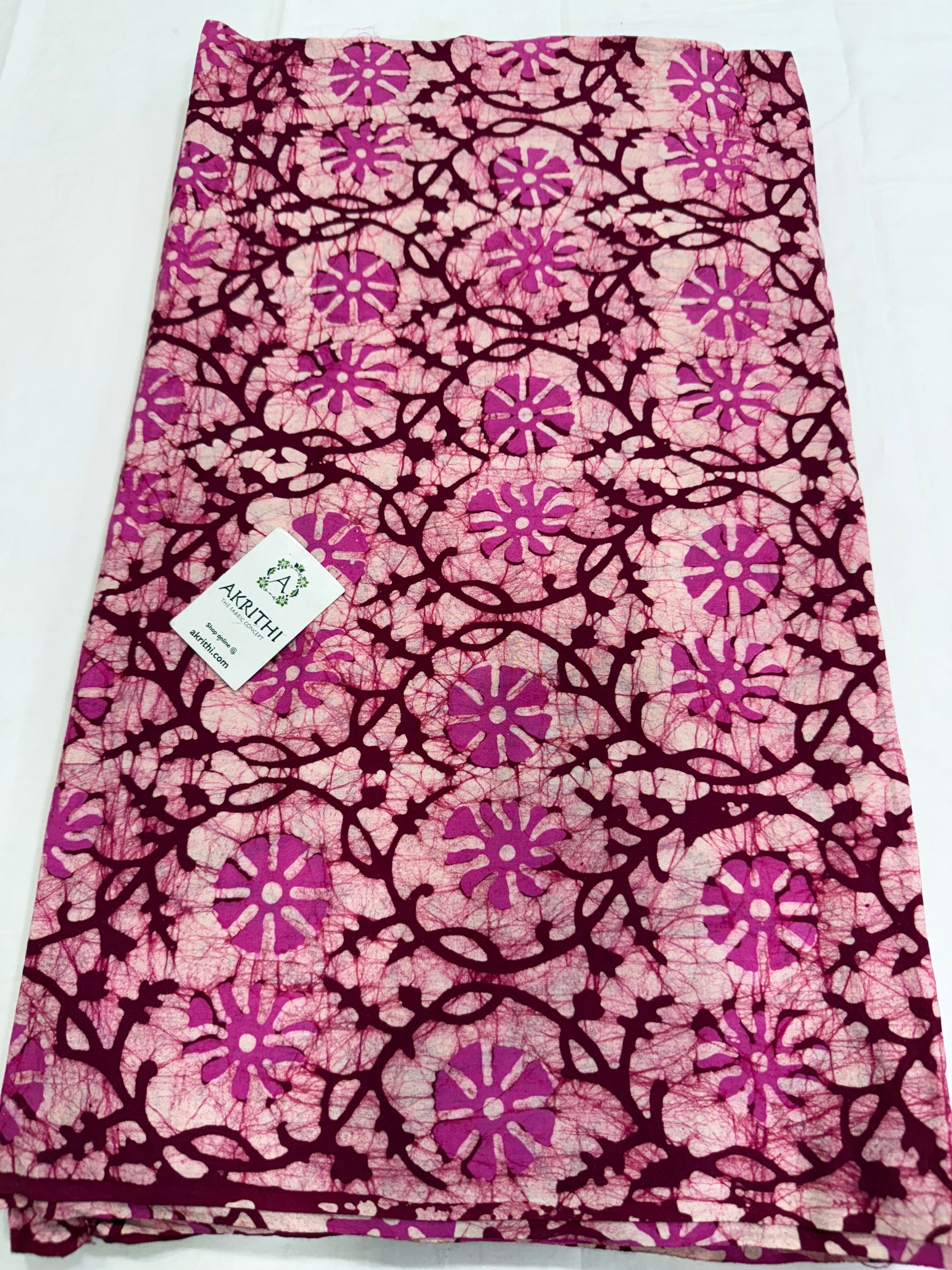 Batik printed pure cotton fabric