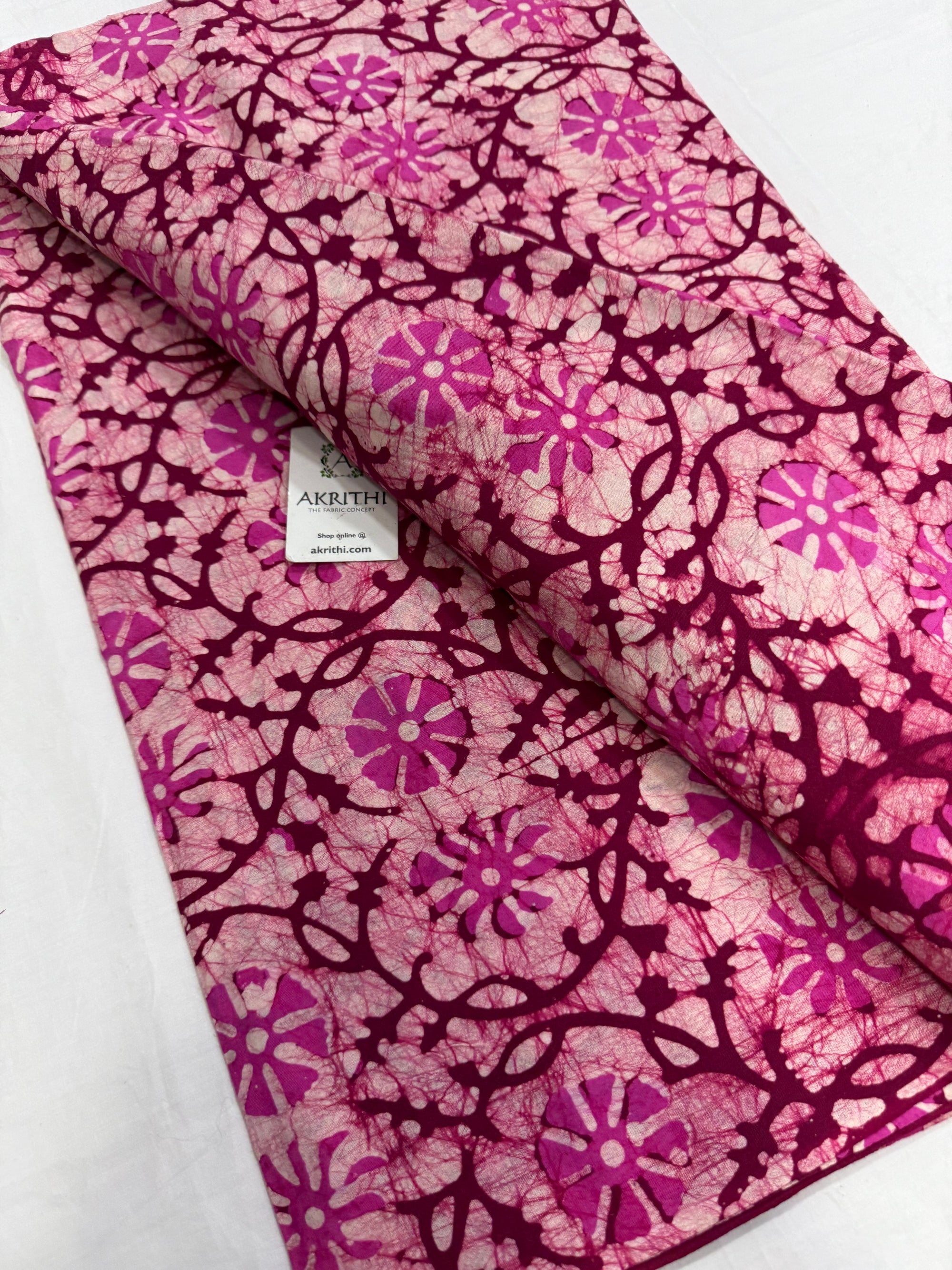 Batik printed pure cotton fabric