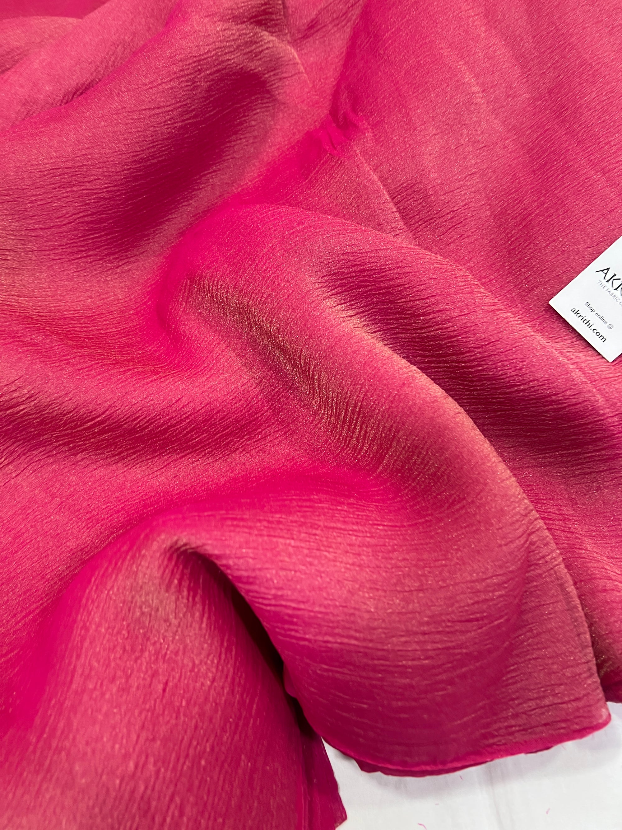 Crushed tissue chiffon fabric