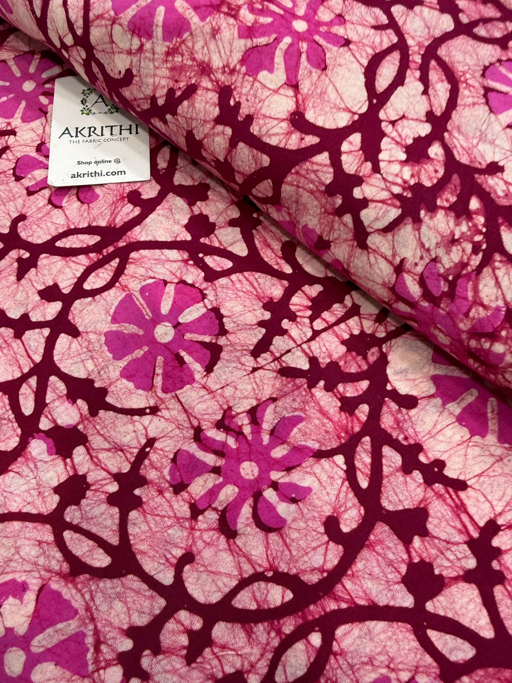 Batik printed pure cotton fabric