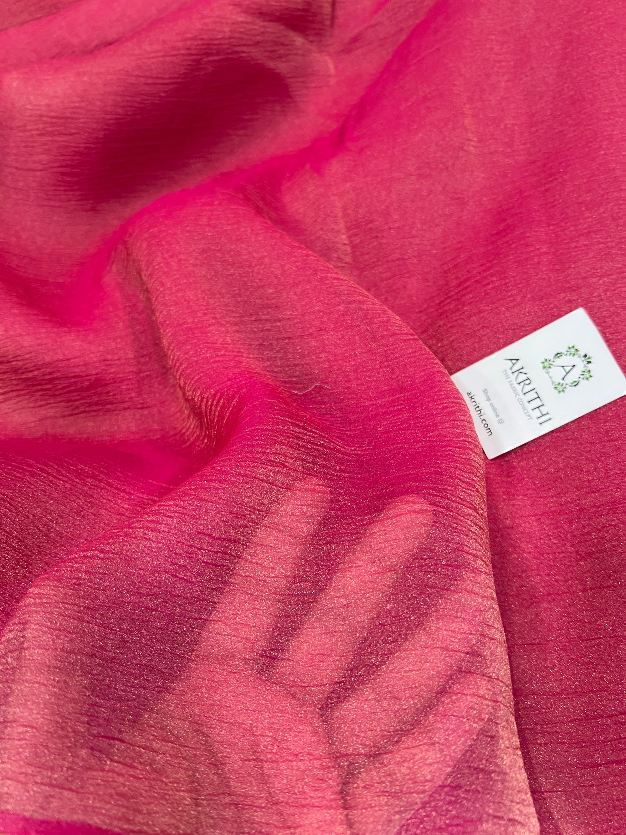 Crushed tissue chiffon fabric