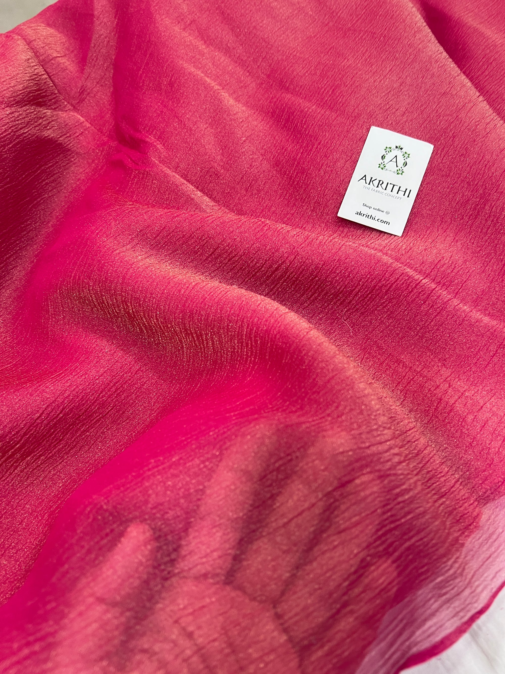 Crushed tissue chiffon fabric