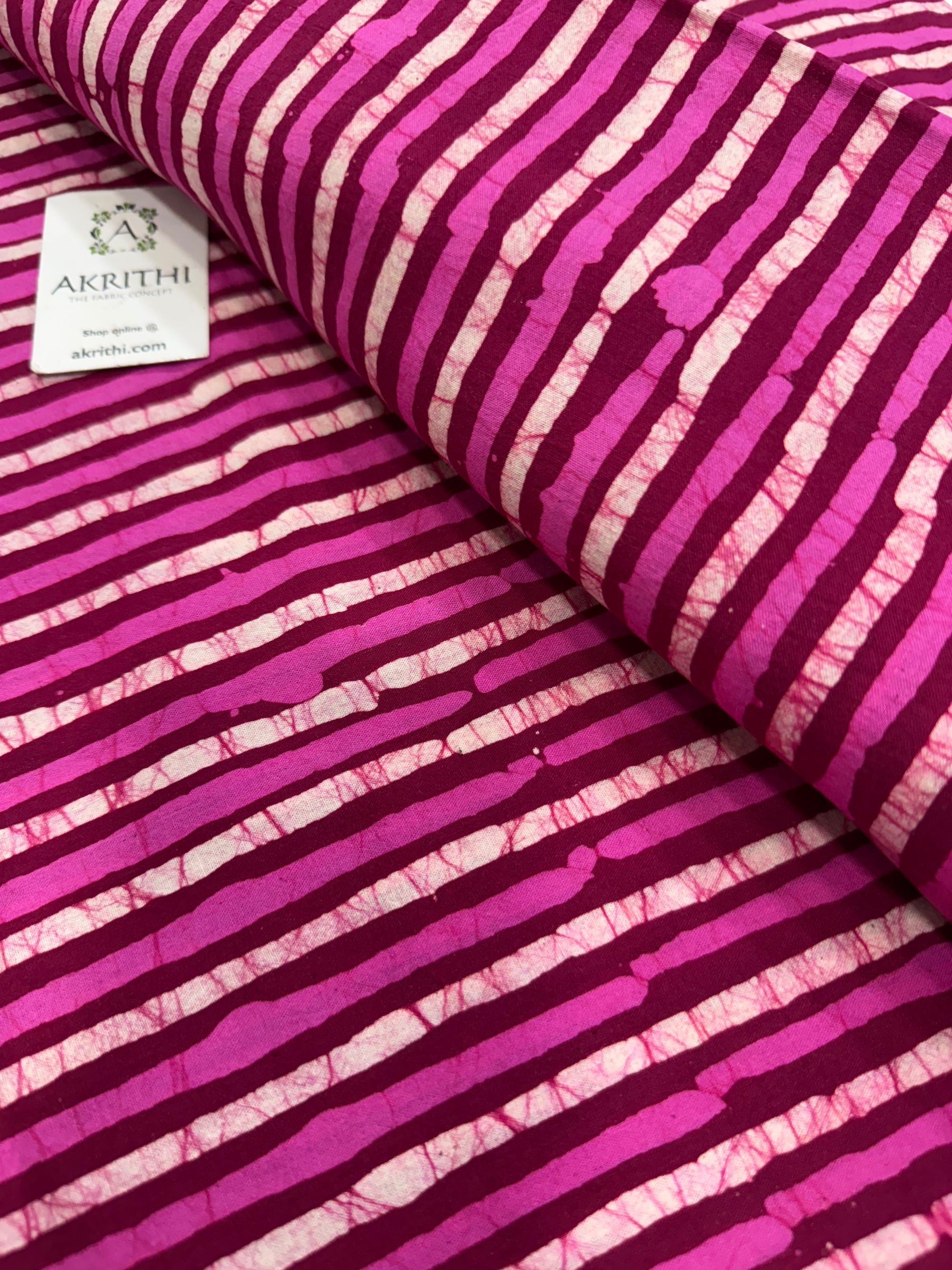 Batik printed pure cotton fabric