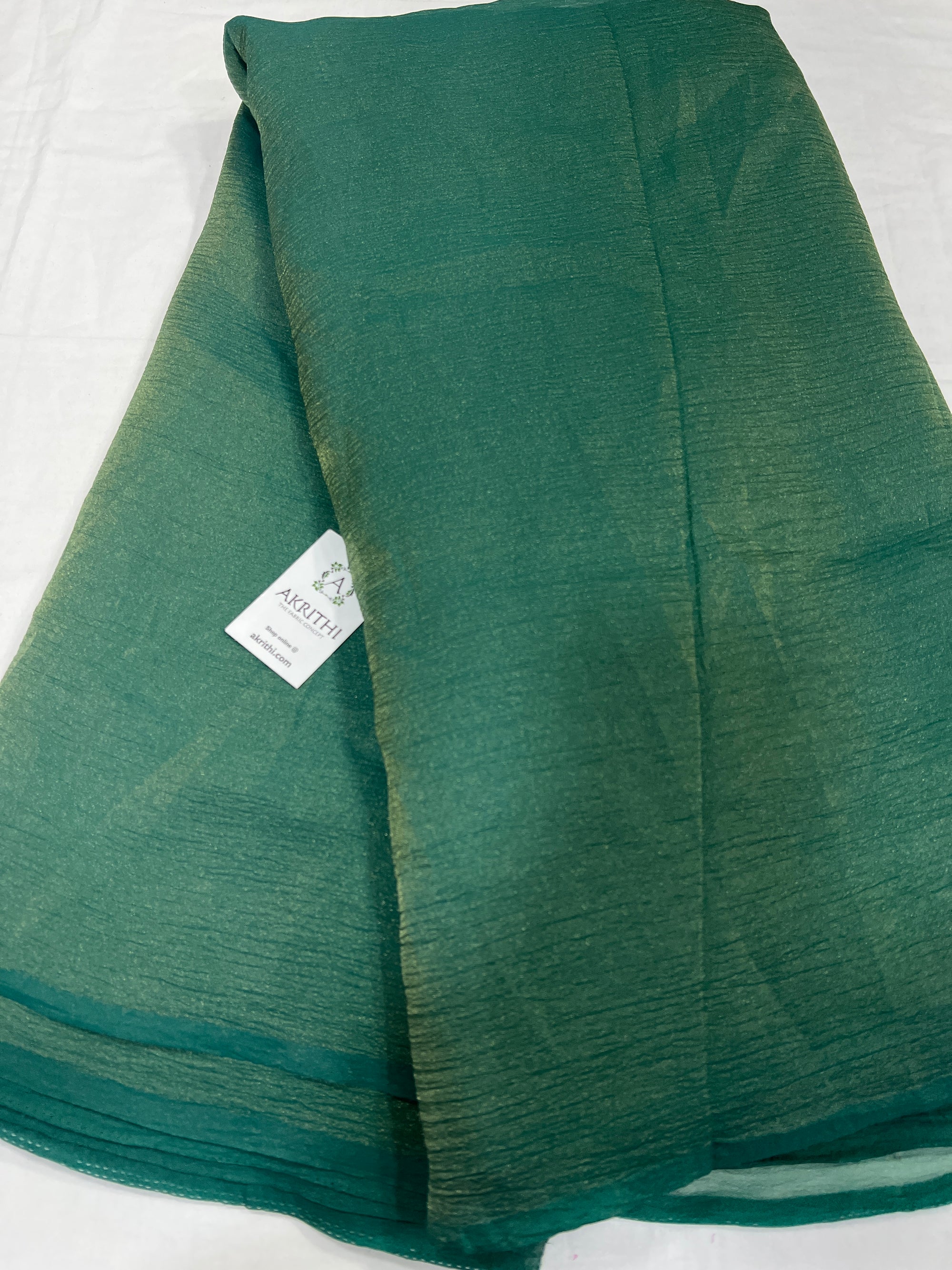 Crushed tissue chiffon saree