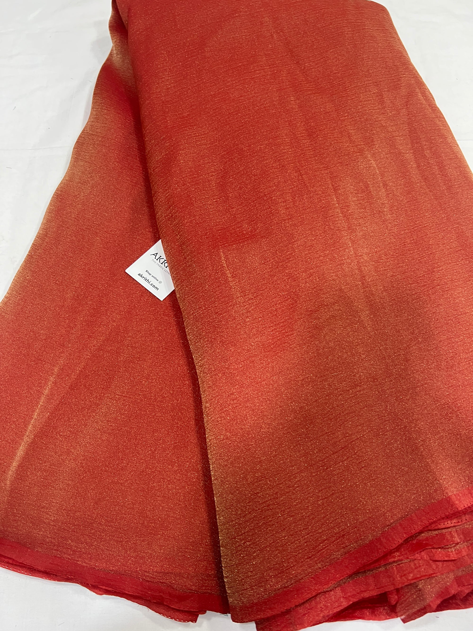 Crushed tissue chiffon fabric