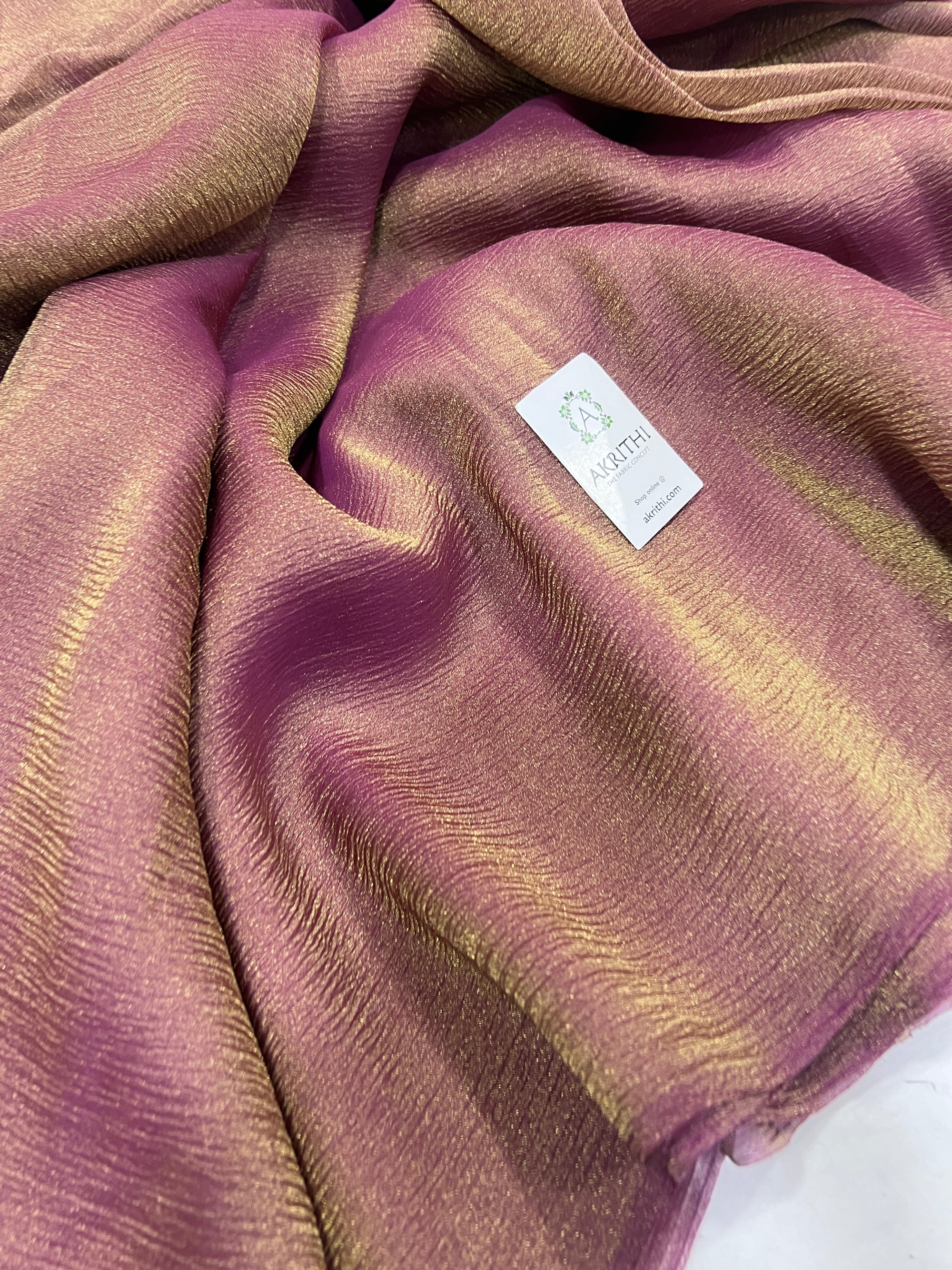 Crushed tissue chiffon saree