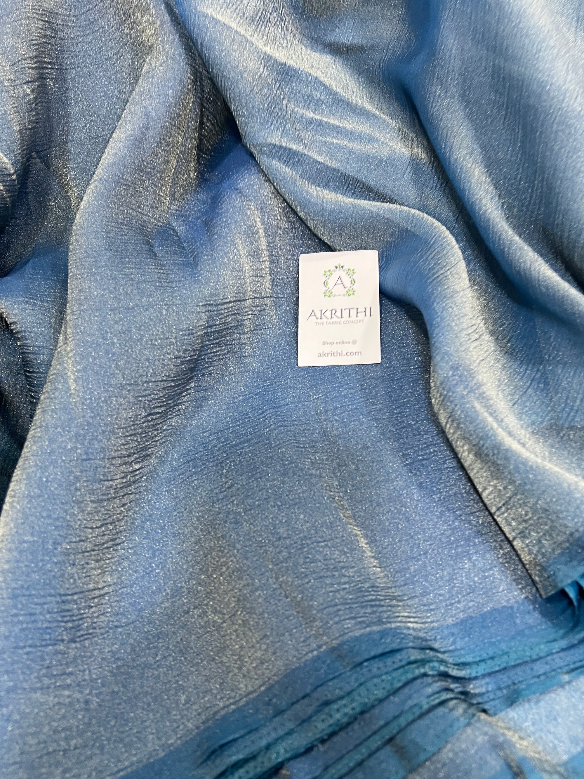 Crushed tissue chiffon fabric