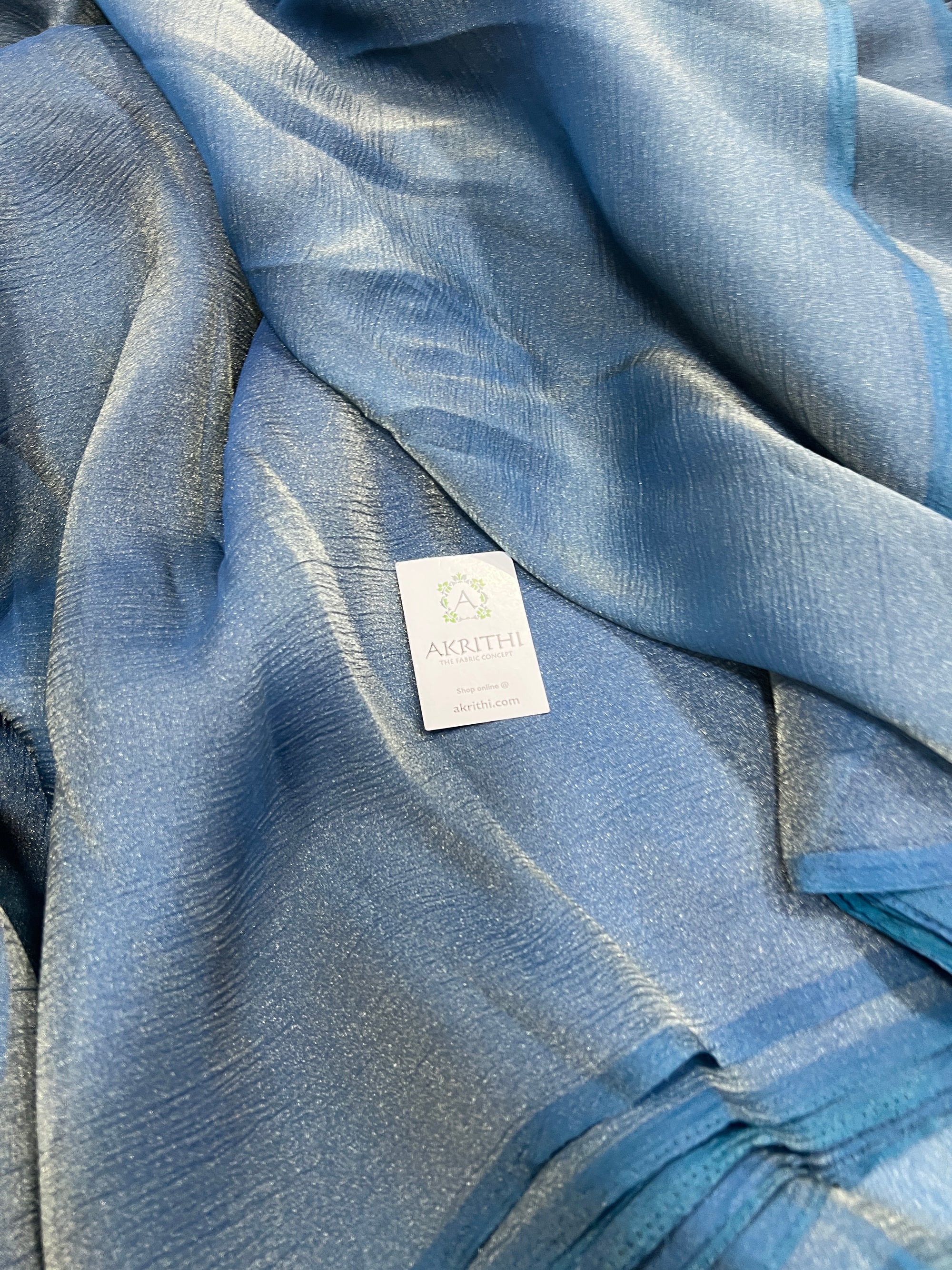 Crushed tissue chiffon fabric