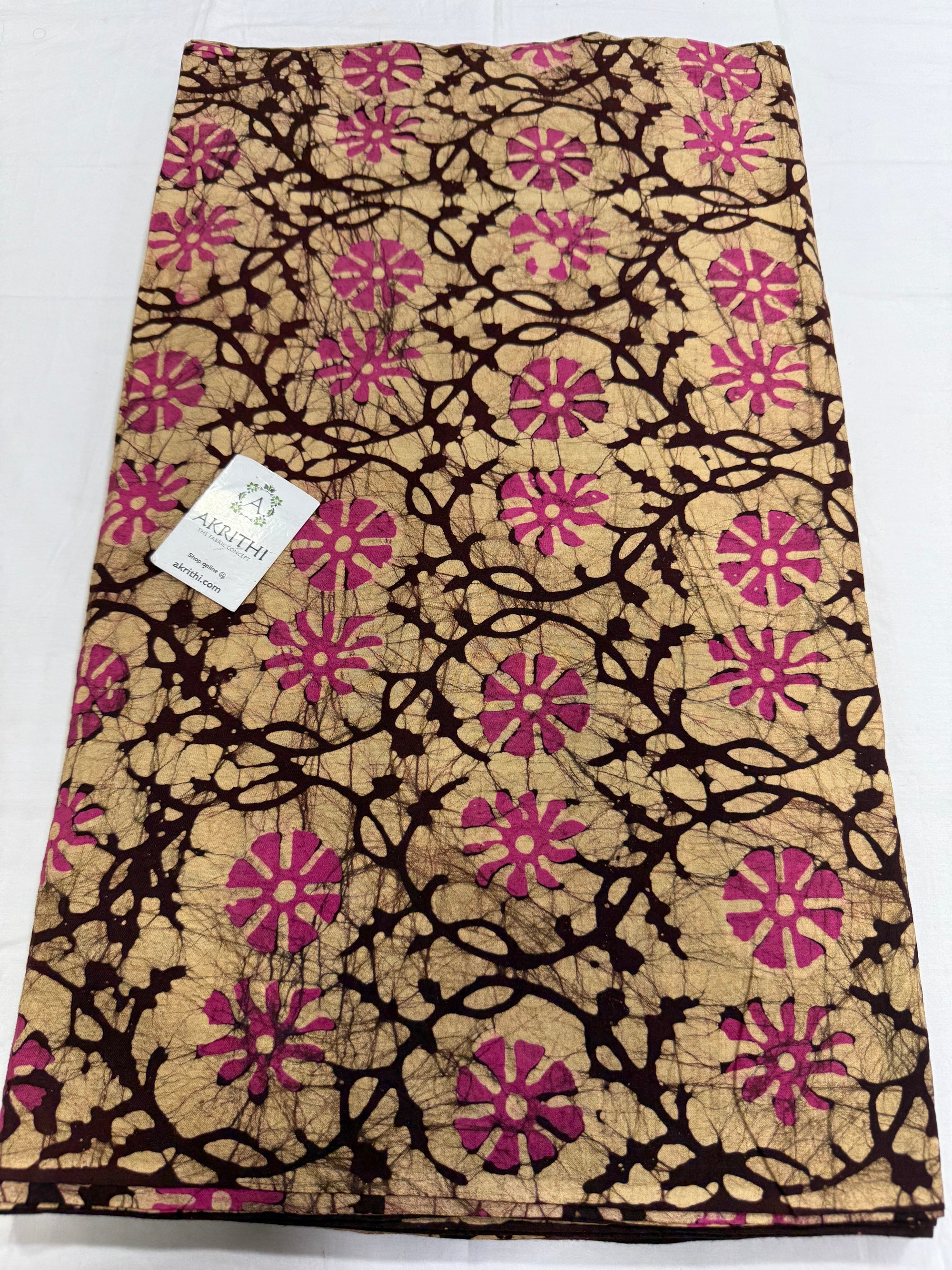 Batik printed pure cotton fabric