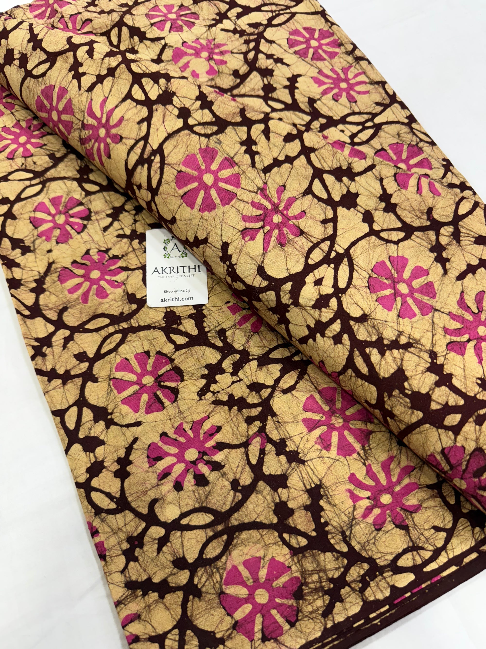 Batik printed pure cotton fabric