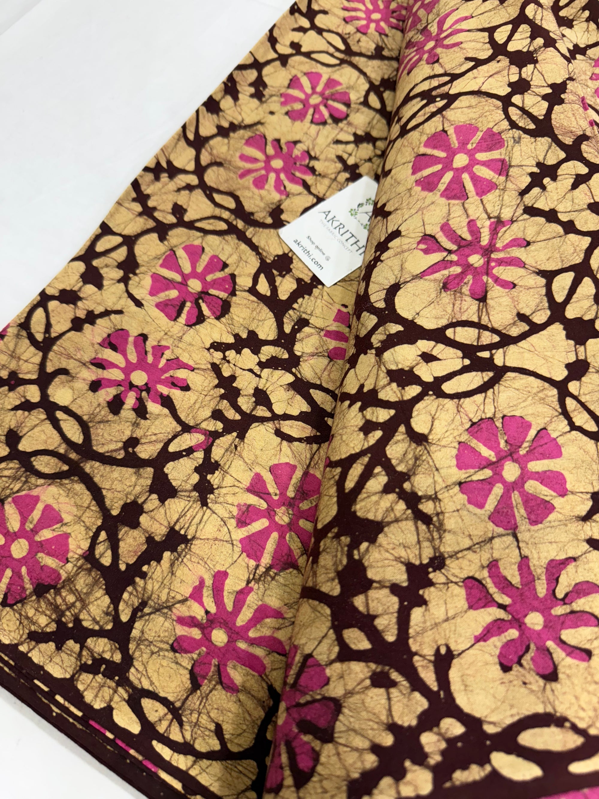 Batik printed pure cotton fabric