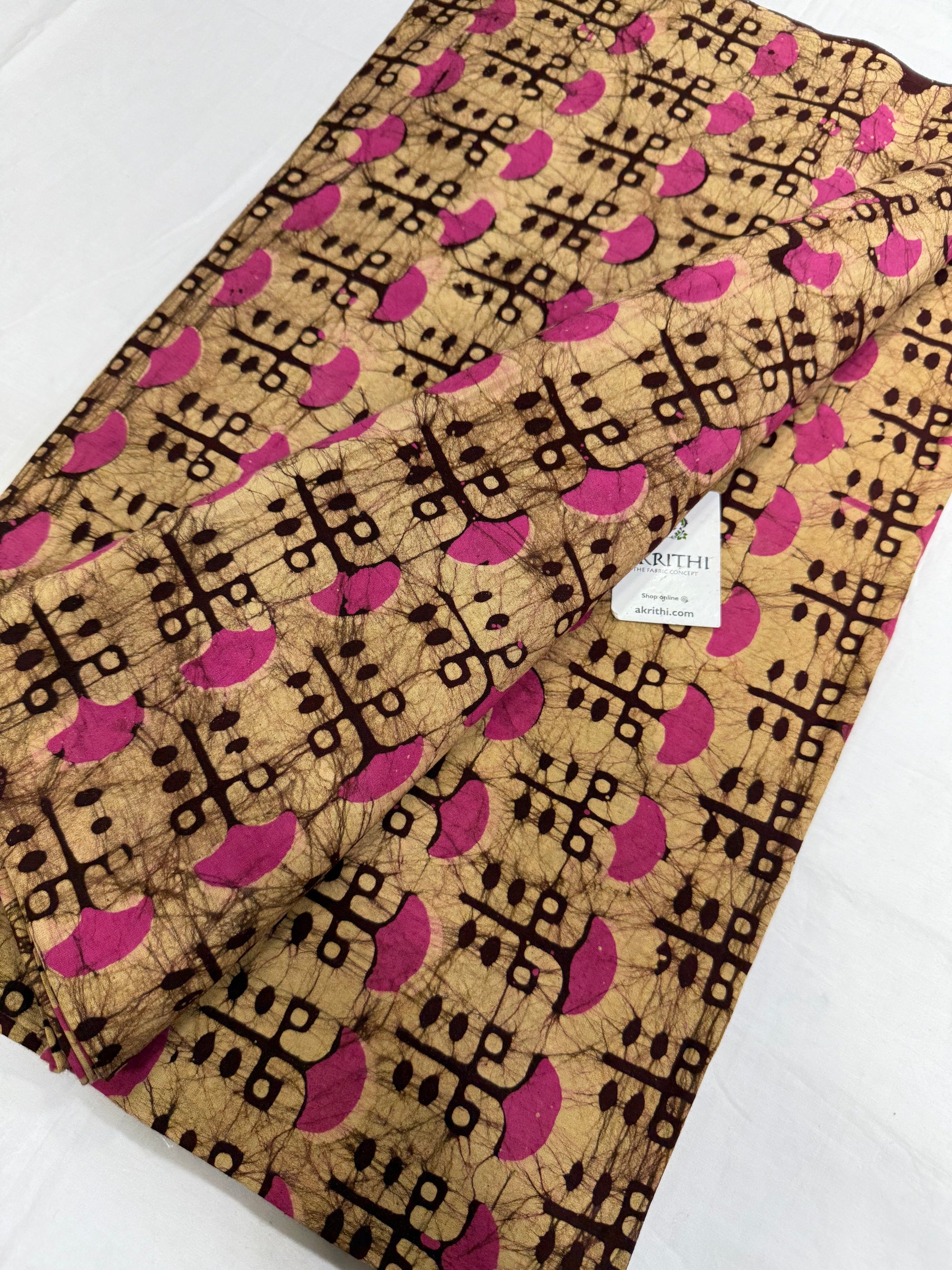 Batik printed pure cotton fabric
