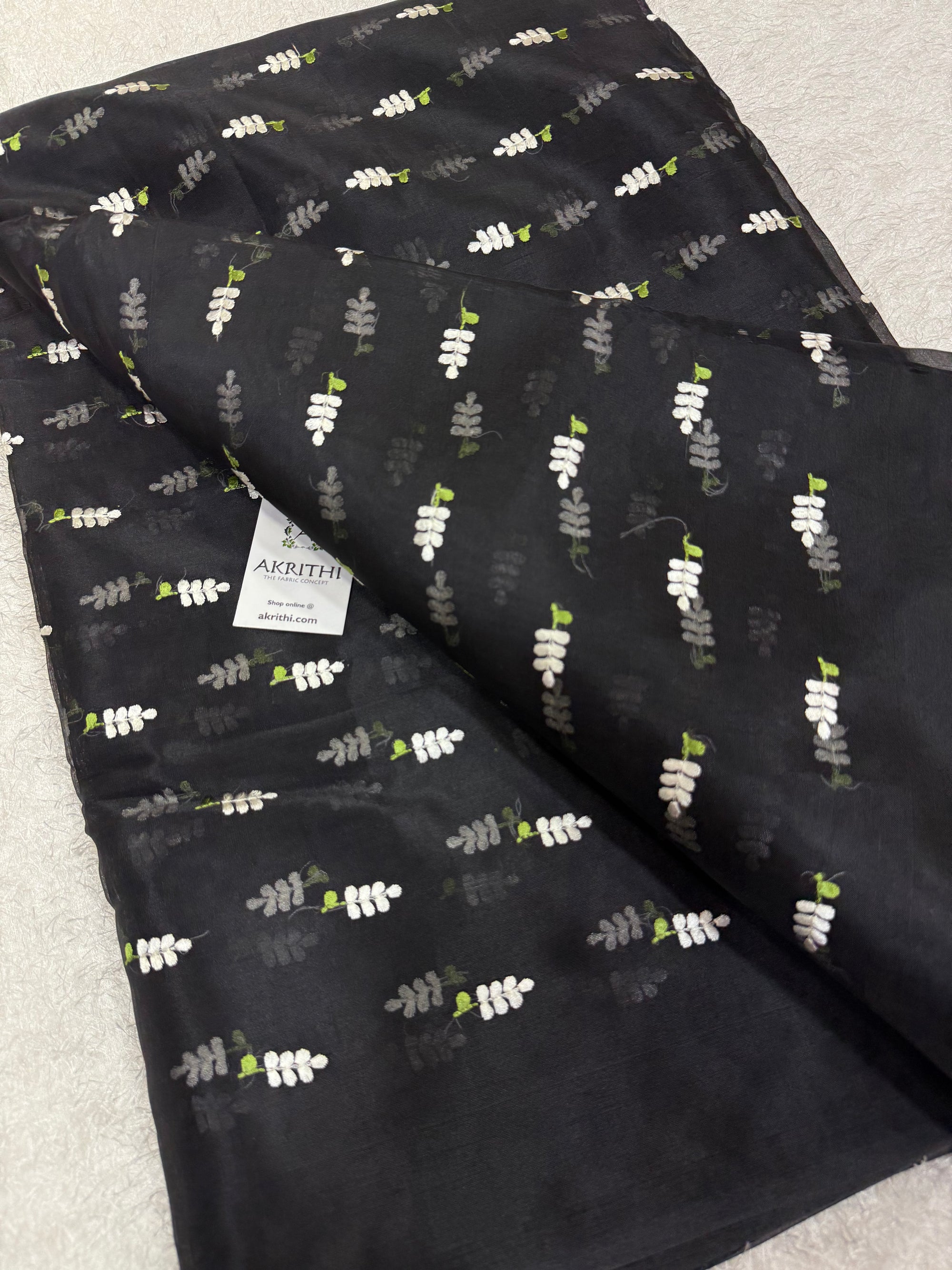 EMBROIDERED ORGANZA FABRIC