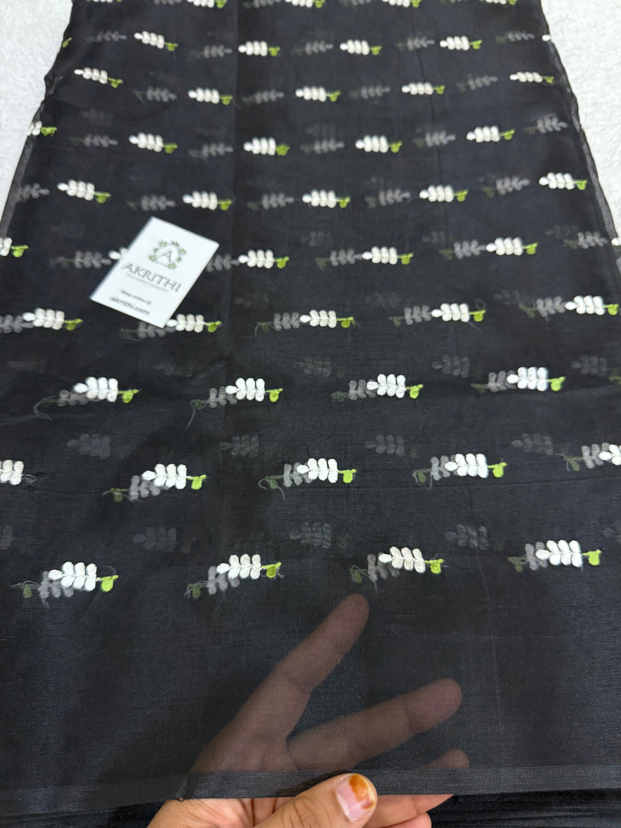 EMBROIDERED ORGANZA FABRIC